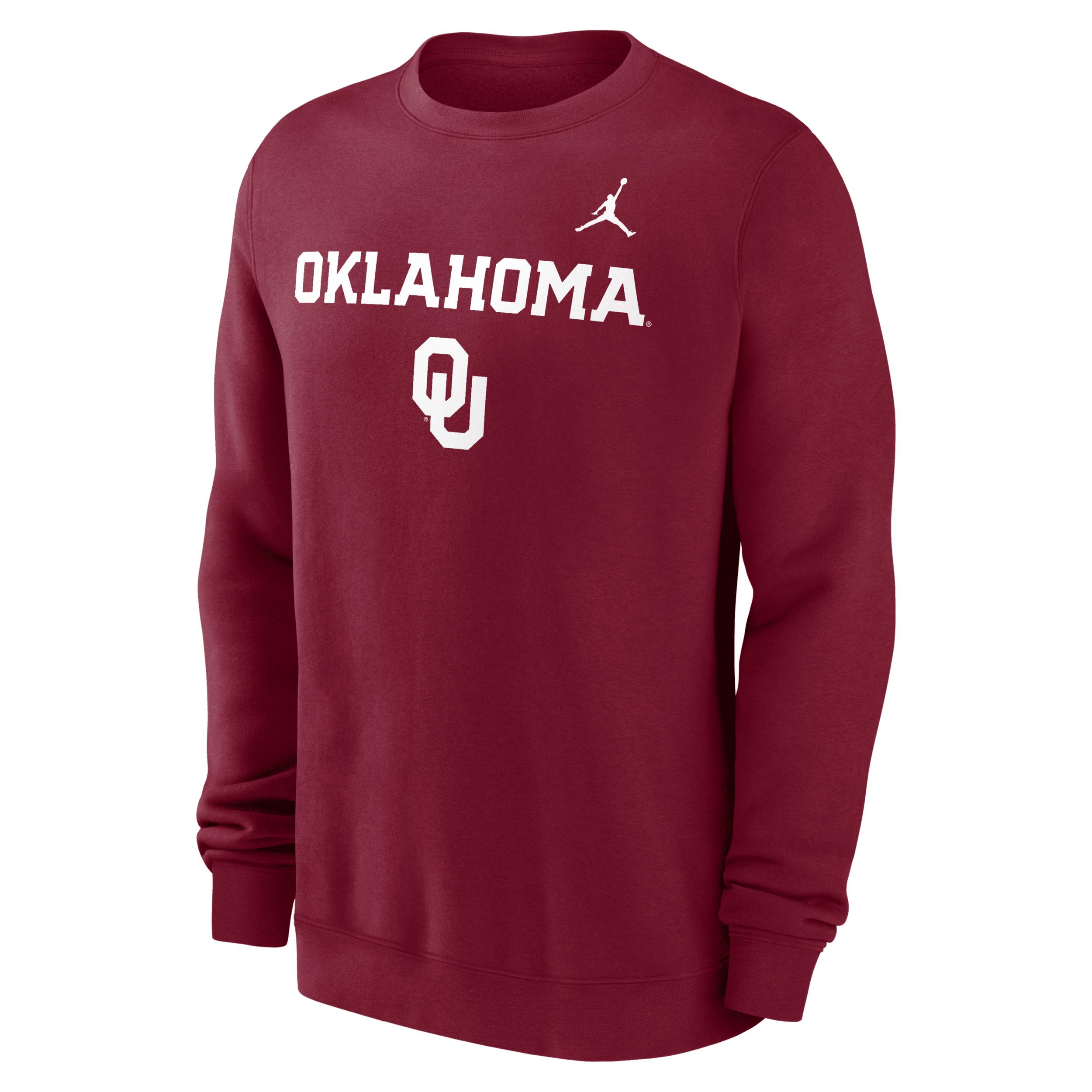 Men's Oklahoma Sooners Primetime Primary Stack Jordan College Pullover Crew Product Image