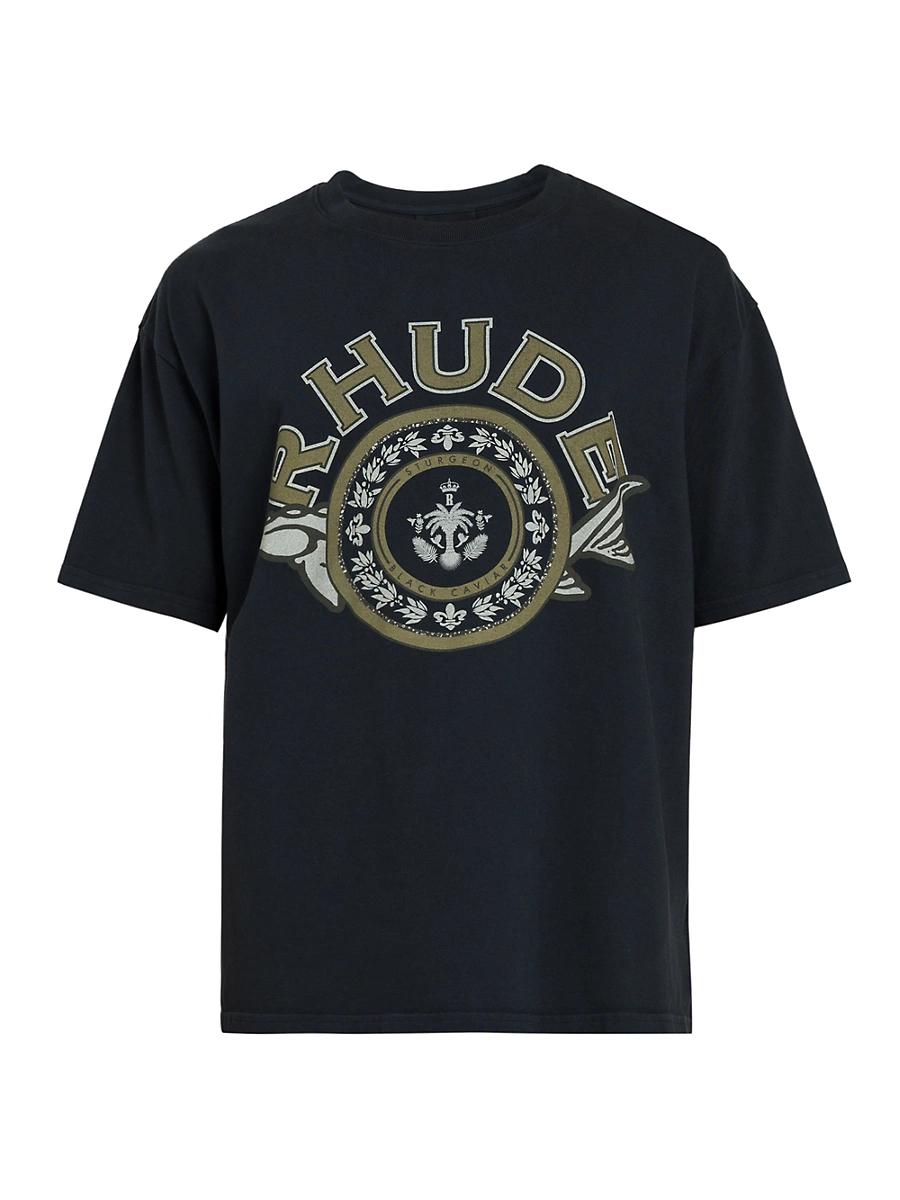 Mens Black Caviar Graphic Cotton T-Shirt Product Image