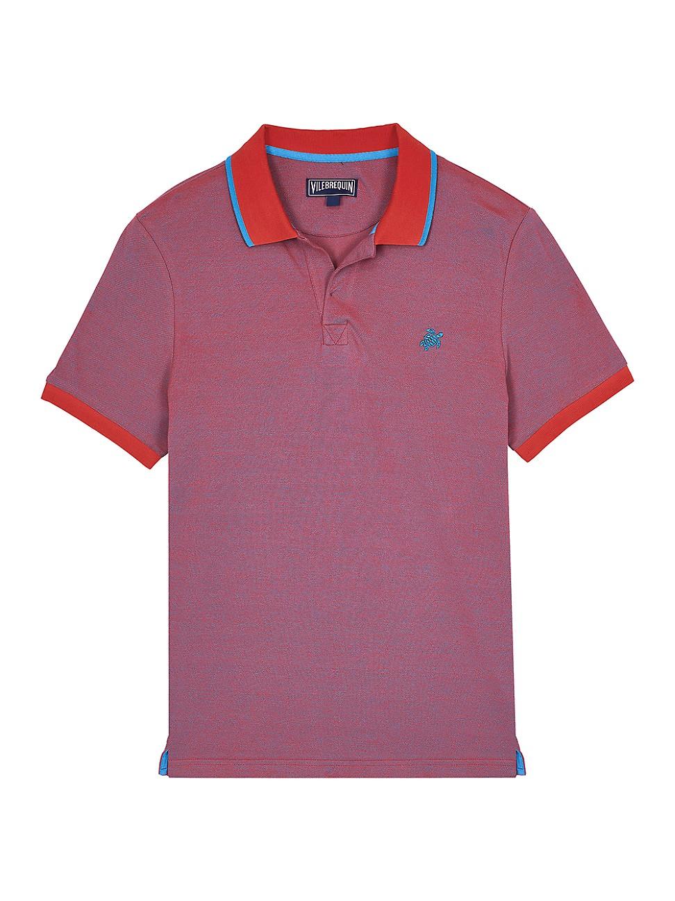 Mens Pique Changeant Polo Shirt Product Image