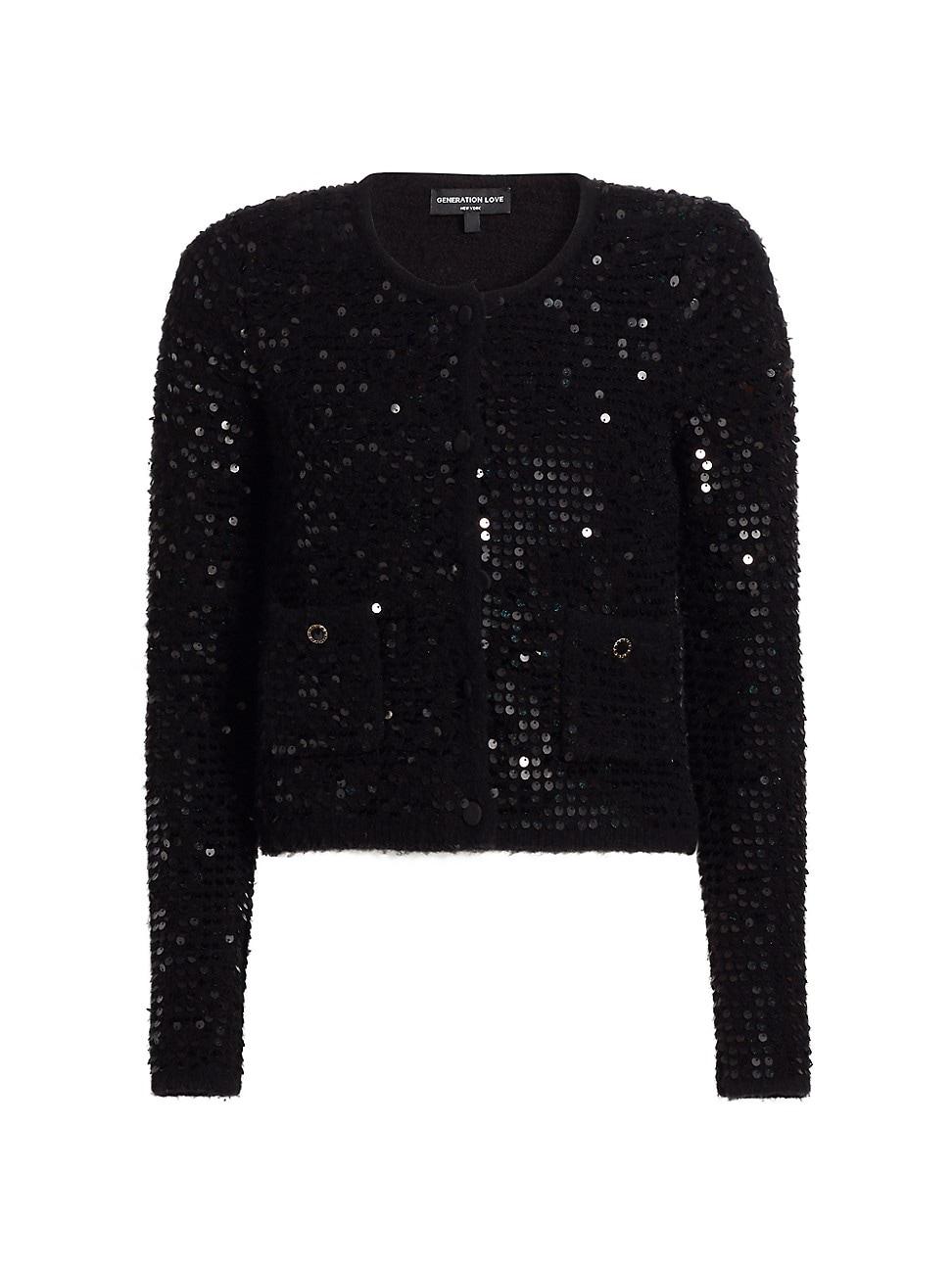 Womens Jonas Sequin-Embellished Cardigan Product Image