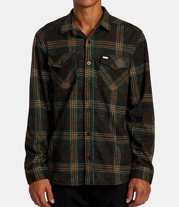 RVCA Long Sleeve Vacancy Plaid Flannel Woven Shirt Product Image