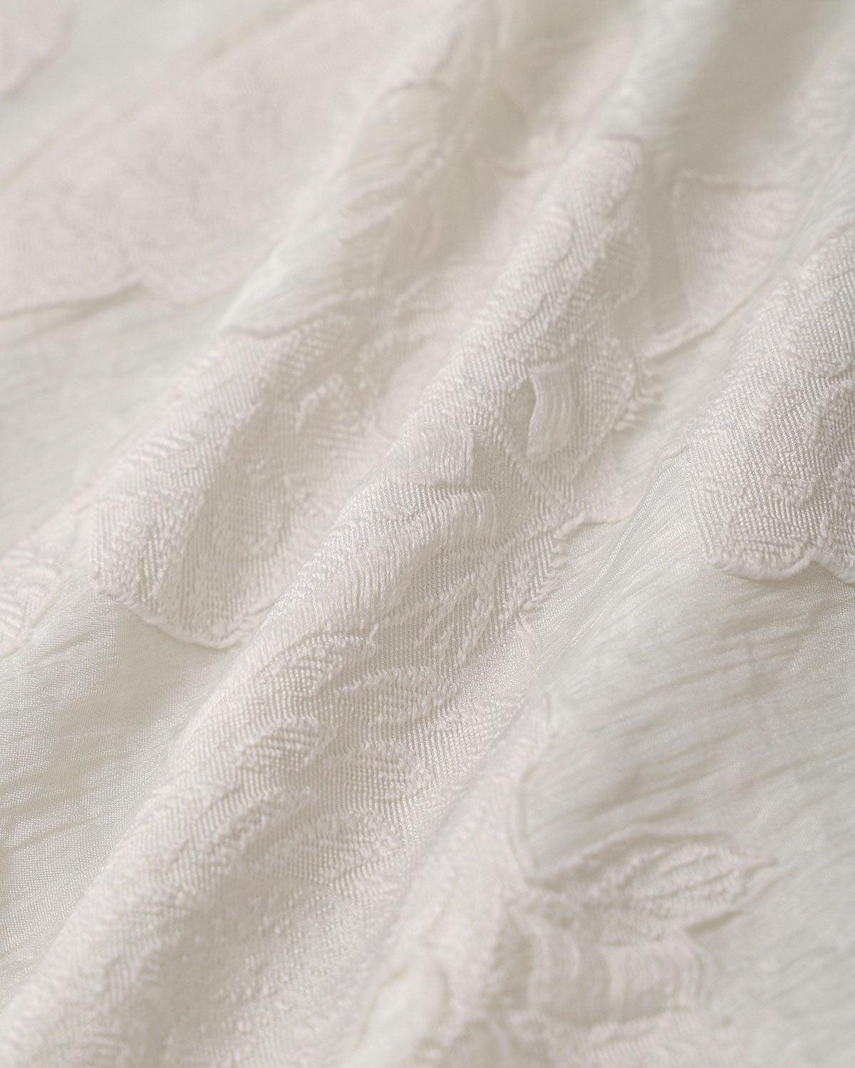 White Textured Square Neck Slip Mini Dress Product Image