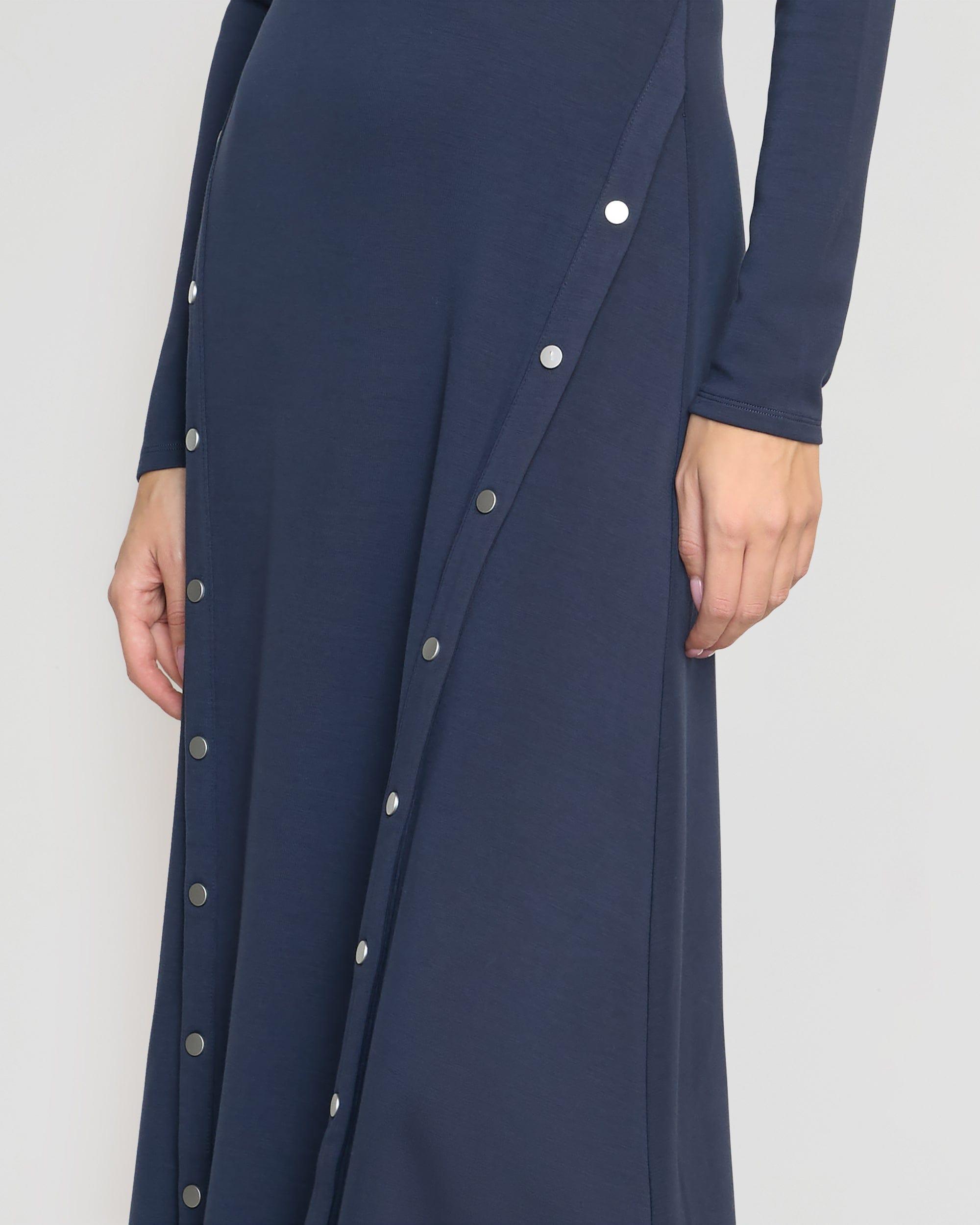 Shawna Button-Accent Collared Dress Product Image