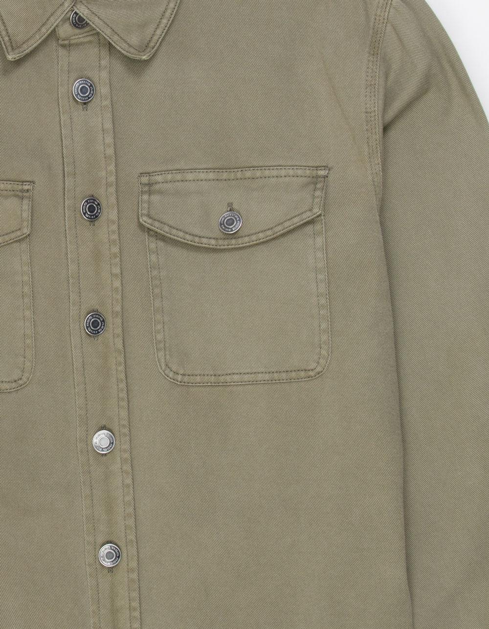 RSQ Mens Twill Overshirt - OLIVE Product Image
