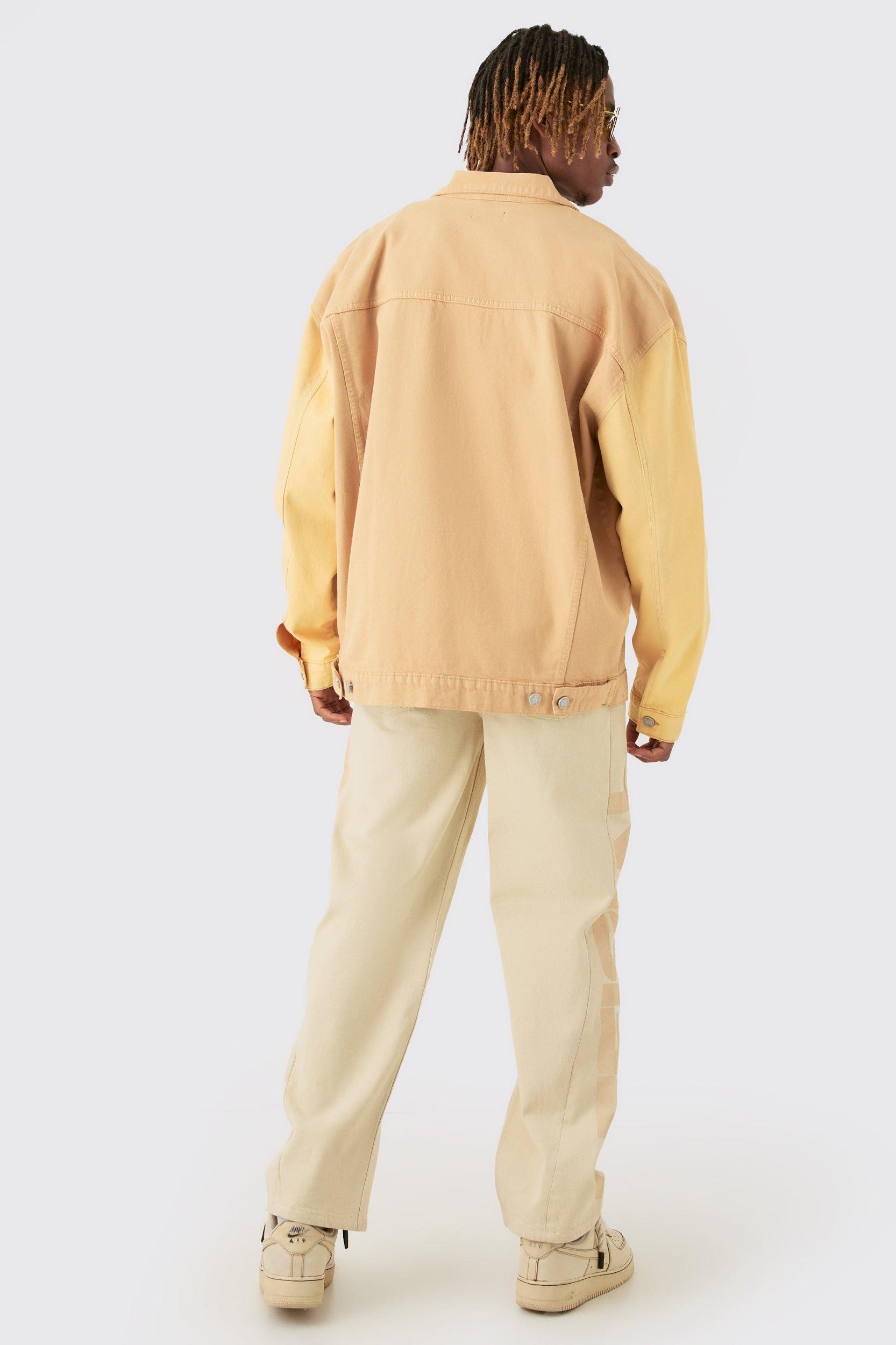 Tall Overdyed Twill Jacket | boohooMAN USA Product Image