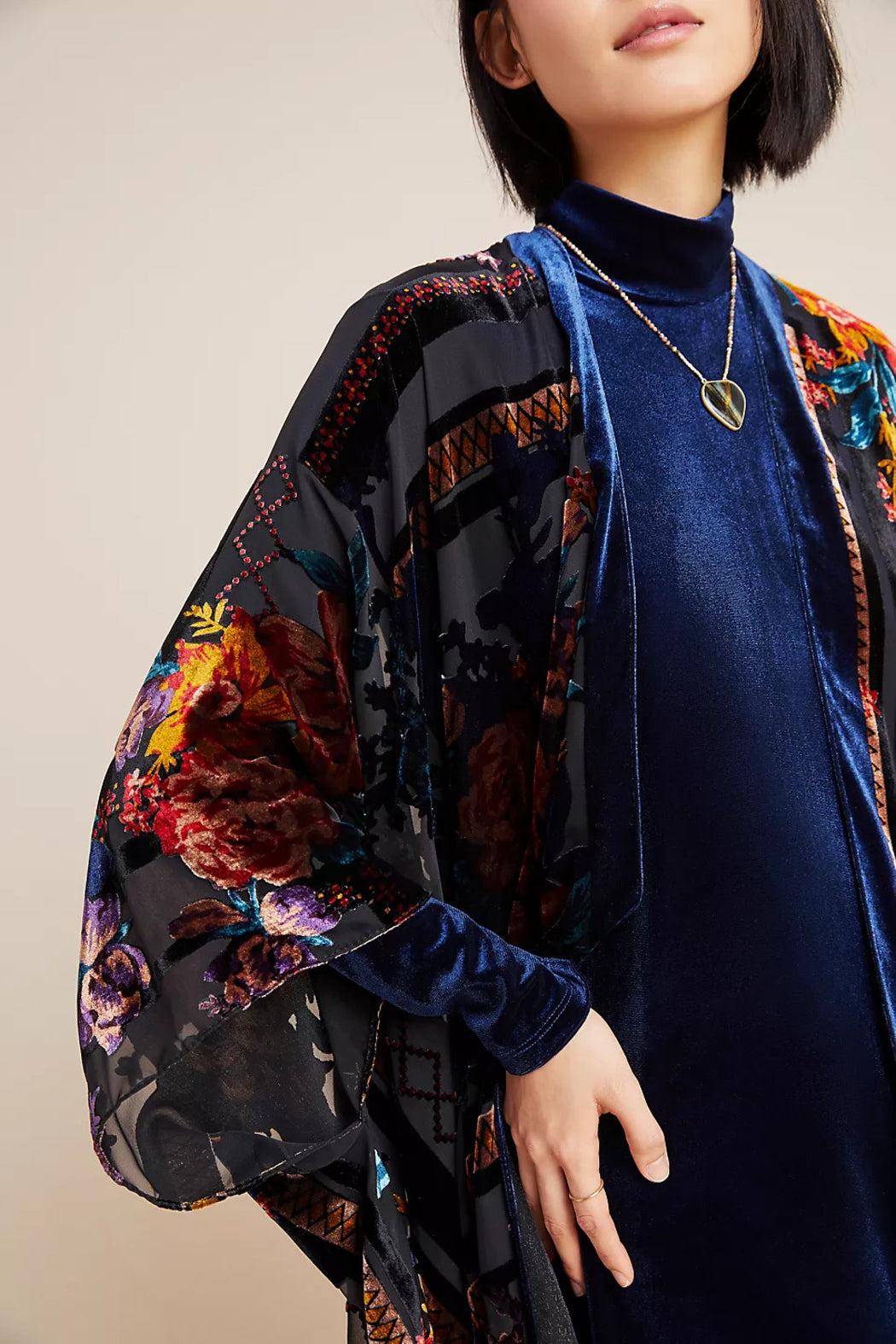 Loretta Burnout Velvet Kimono Product Image