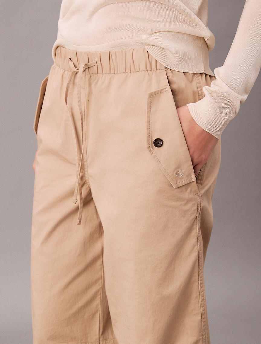 Calvin Klein Womens Cotton Cargo Pants - Brown Product Image
