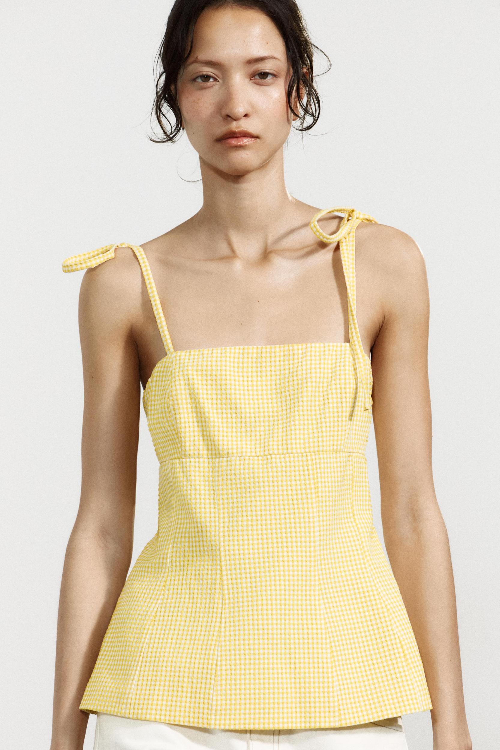 GINGHAM BOW TOP Product Image