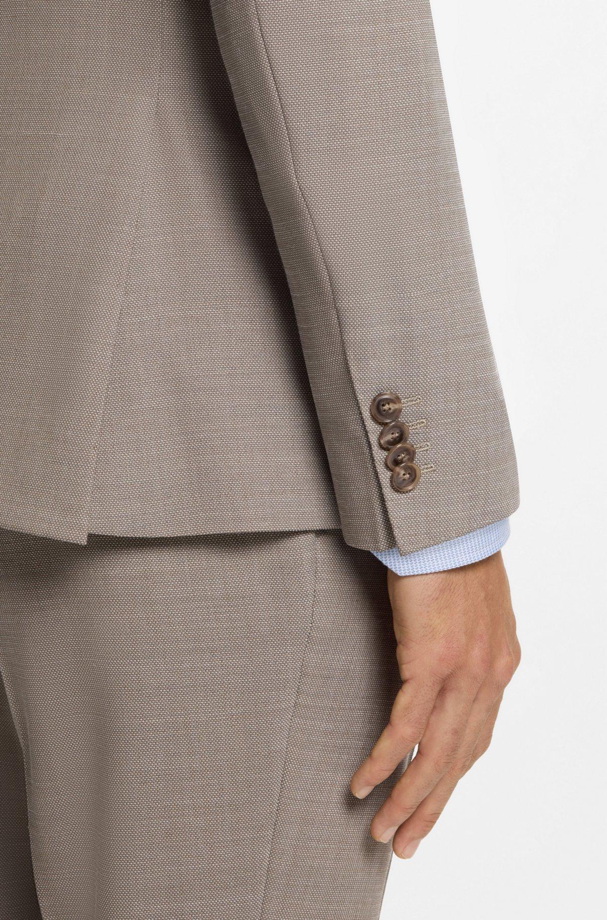 Micro-patterned two-piece slim-fit suit in stretch cloth Product Image