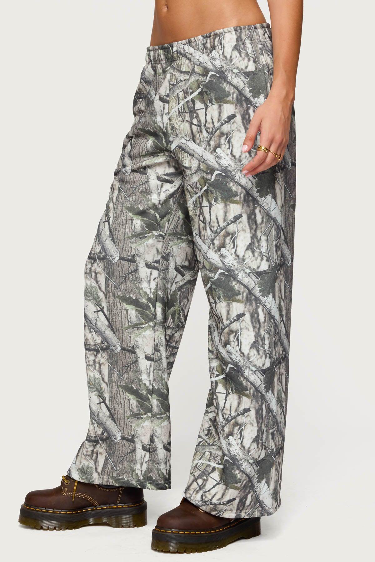 Camo Straight Leg Sweatpants Product Image