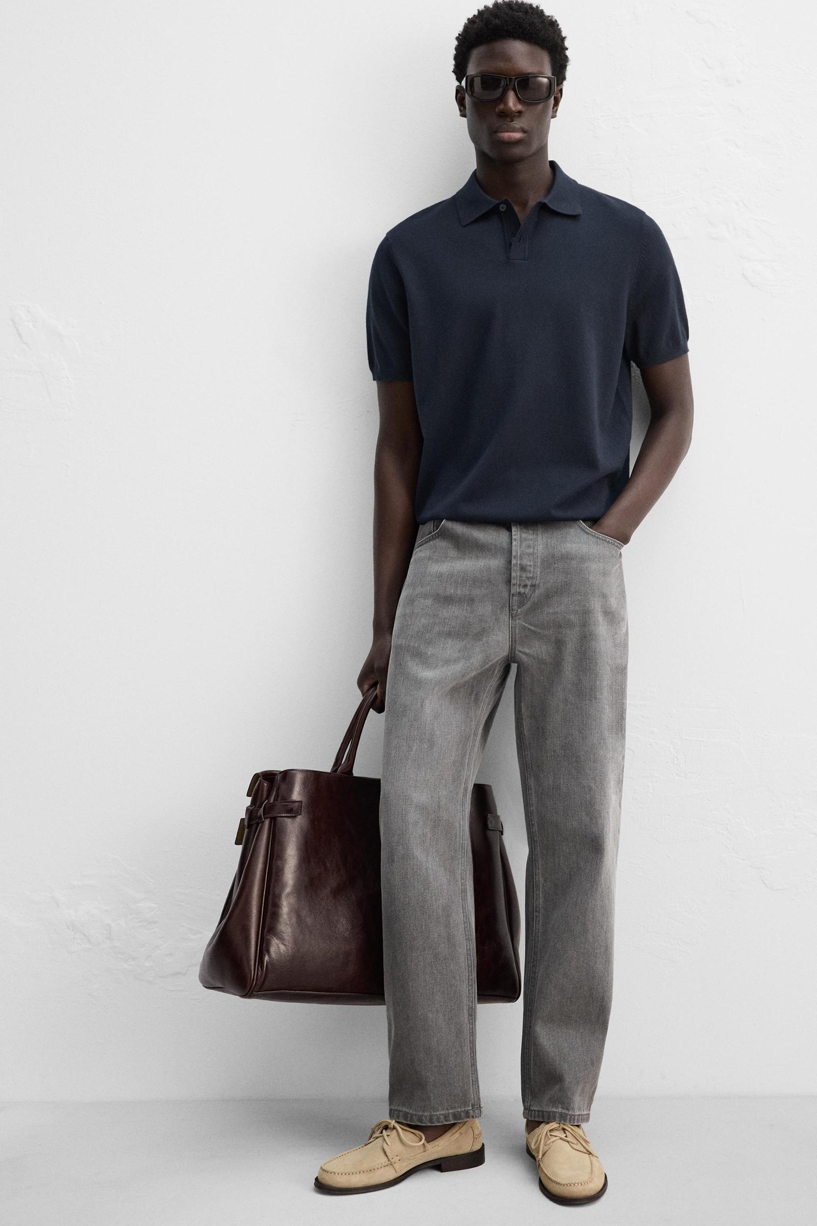 KNIT COTTON POLO SHIRT Product Image