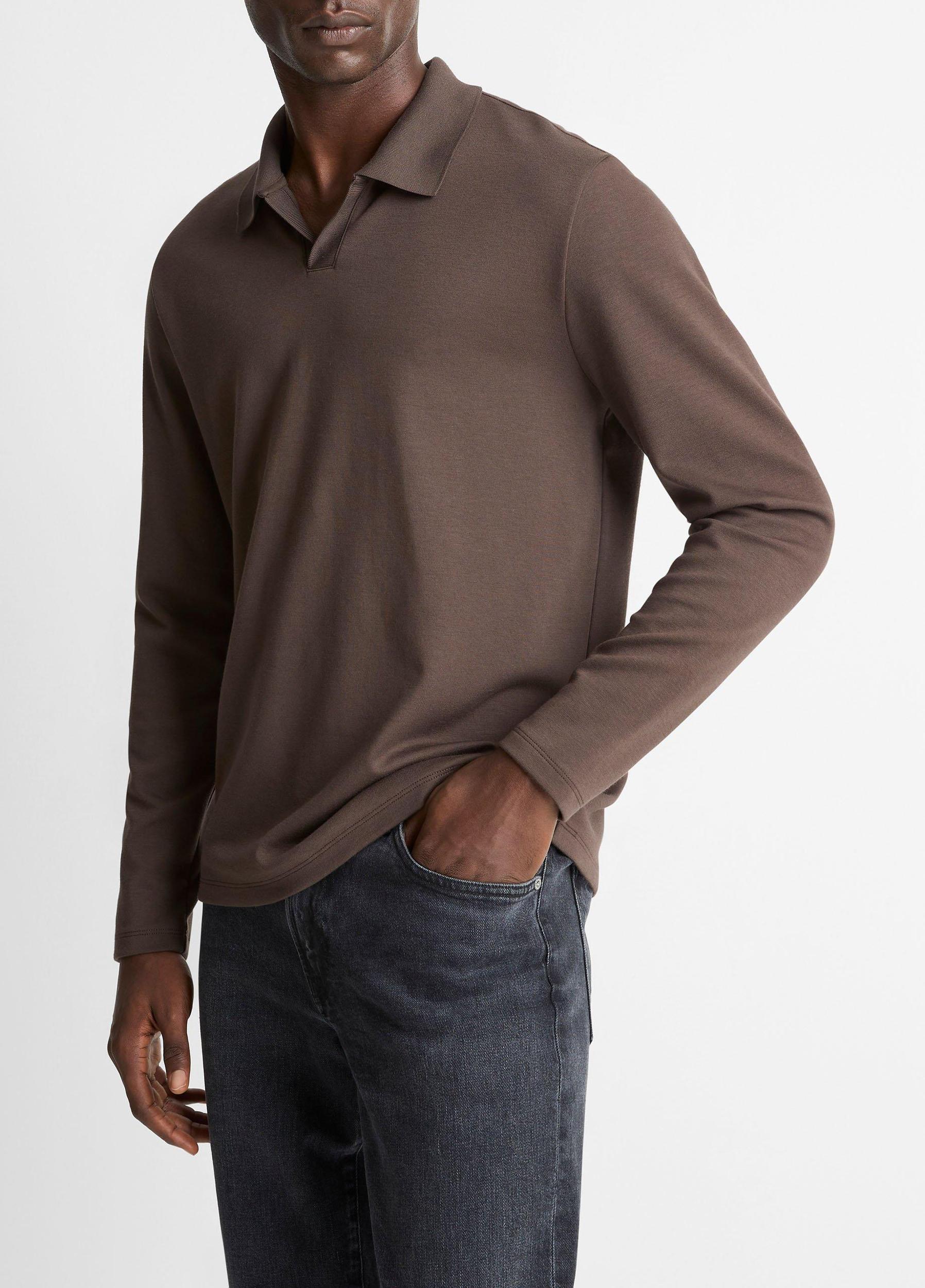 Milano Pima Cotton-Blend Johnny-Collar Shirt Product Image