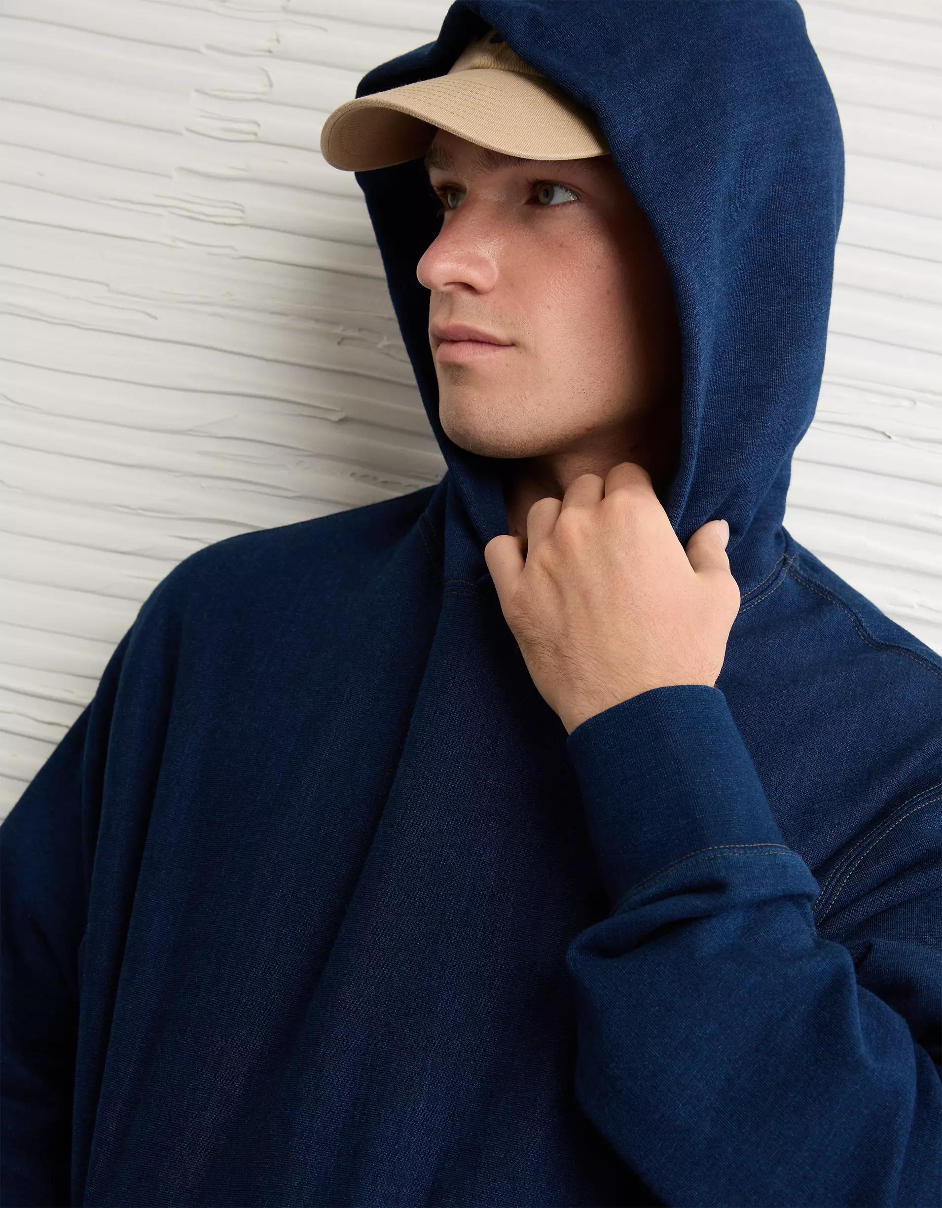 AE Heavyweight Terry Indigo Hoodie Product Image