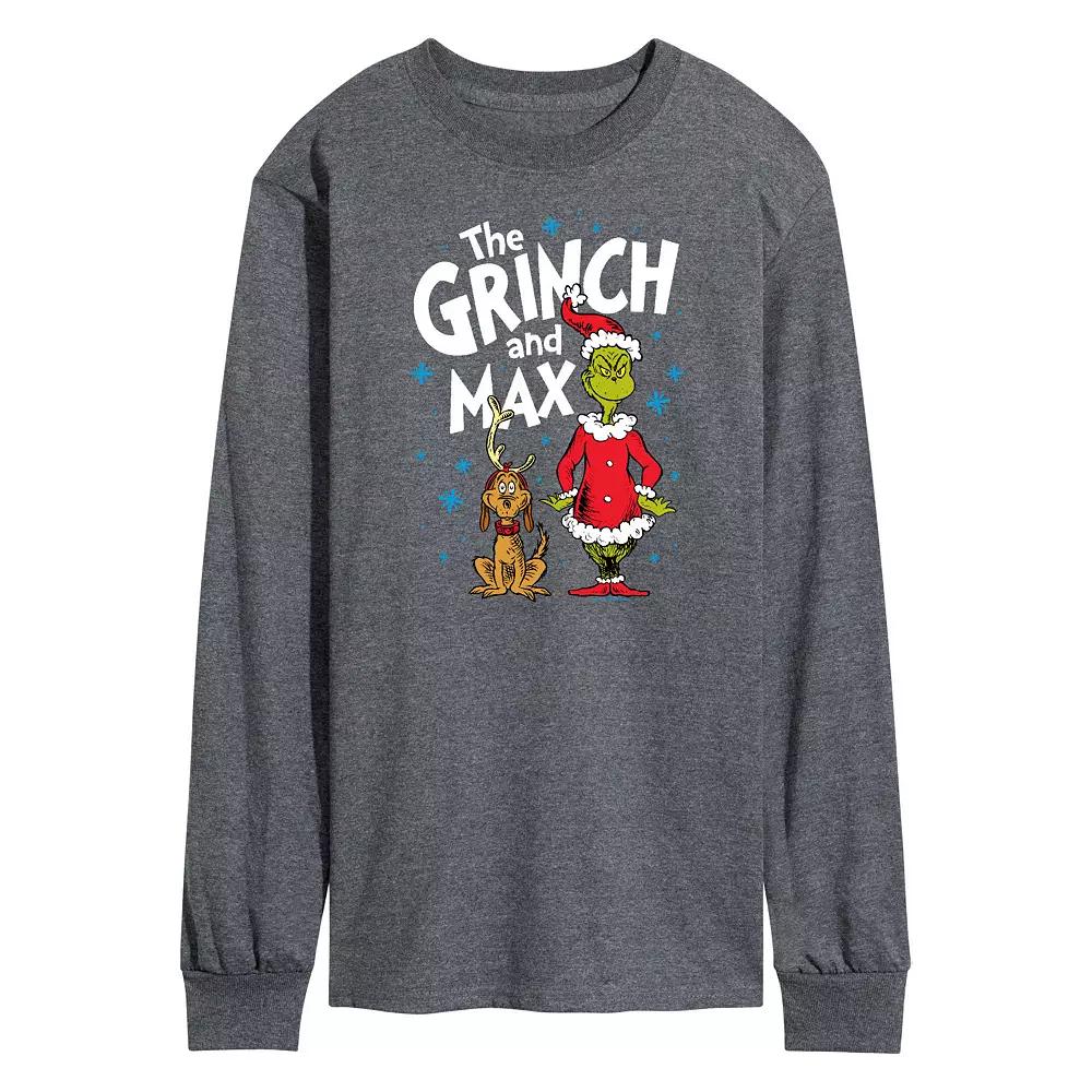 Men's Dr. Seuss The Grinch and Max Long Sleeve Tee,  Product Image