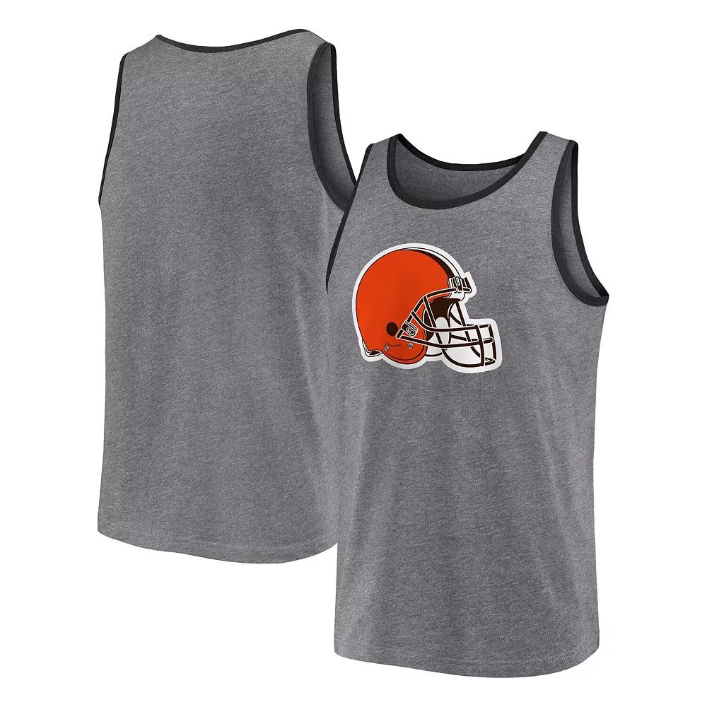 Men's Fanatics Heather Gray Cleveland Browns Primary Tank Top,  Product Image