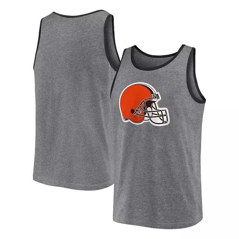 Men's Fanatics Heather Gray Cleveland Browns Primary Tank Top,  Product Image