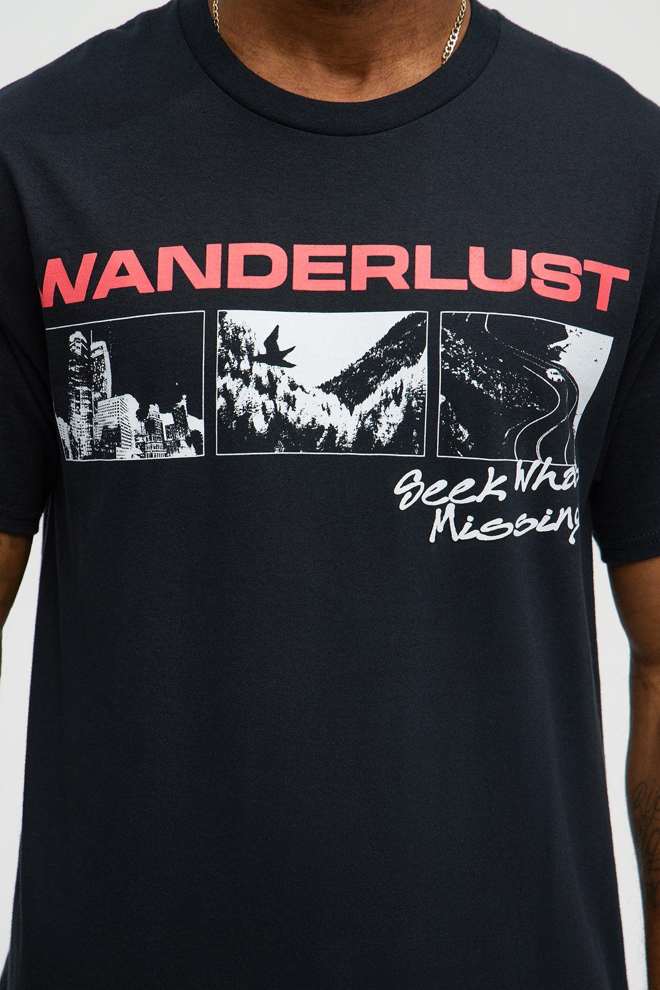 Wanderlust Seek What's Missing Short Sleeve Tee - Black Male Product Image