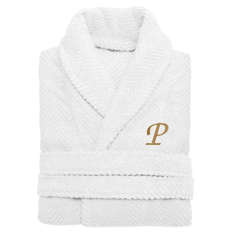 Linum Home Textiles Turkish Cotton Personalized Herringbone Weave Bathrobe, Adult Unisex,  Product Image
