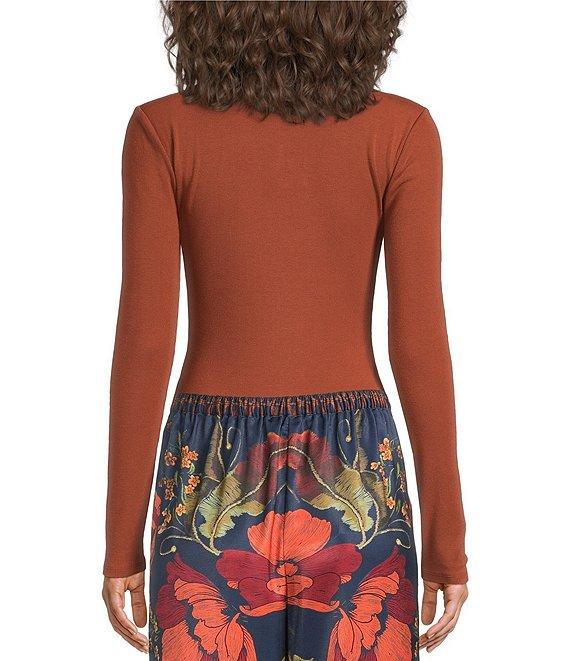 Chelsea & Violet Jessica Ribbed Knit Turtle Neck Long Sleeve Bodysuit Product Image