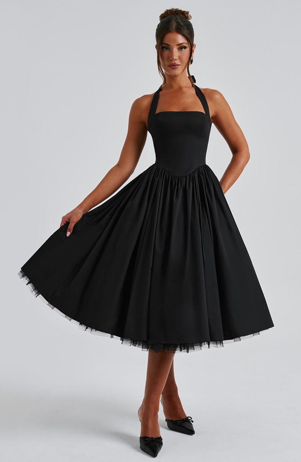 Cressida Midi Dress - Black Product Image