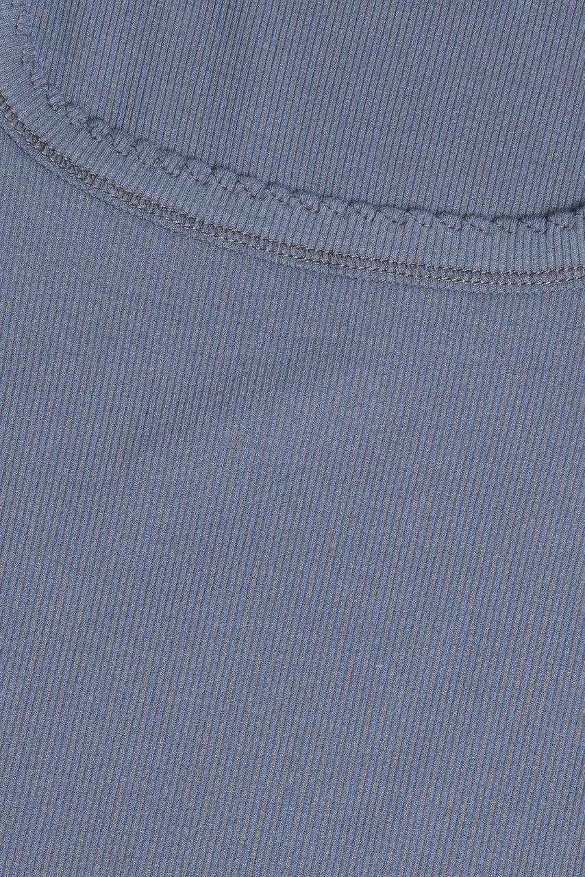 Ribbed Contrast Stitch Long Sleeve Top Product Image