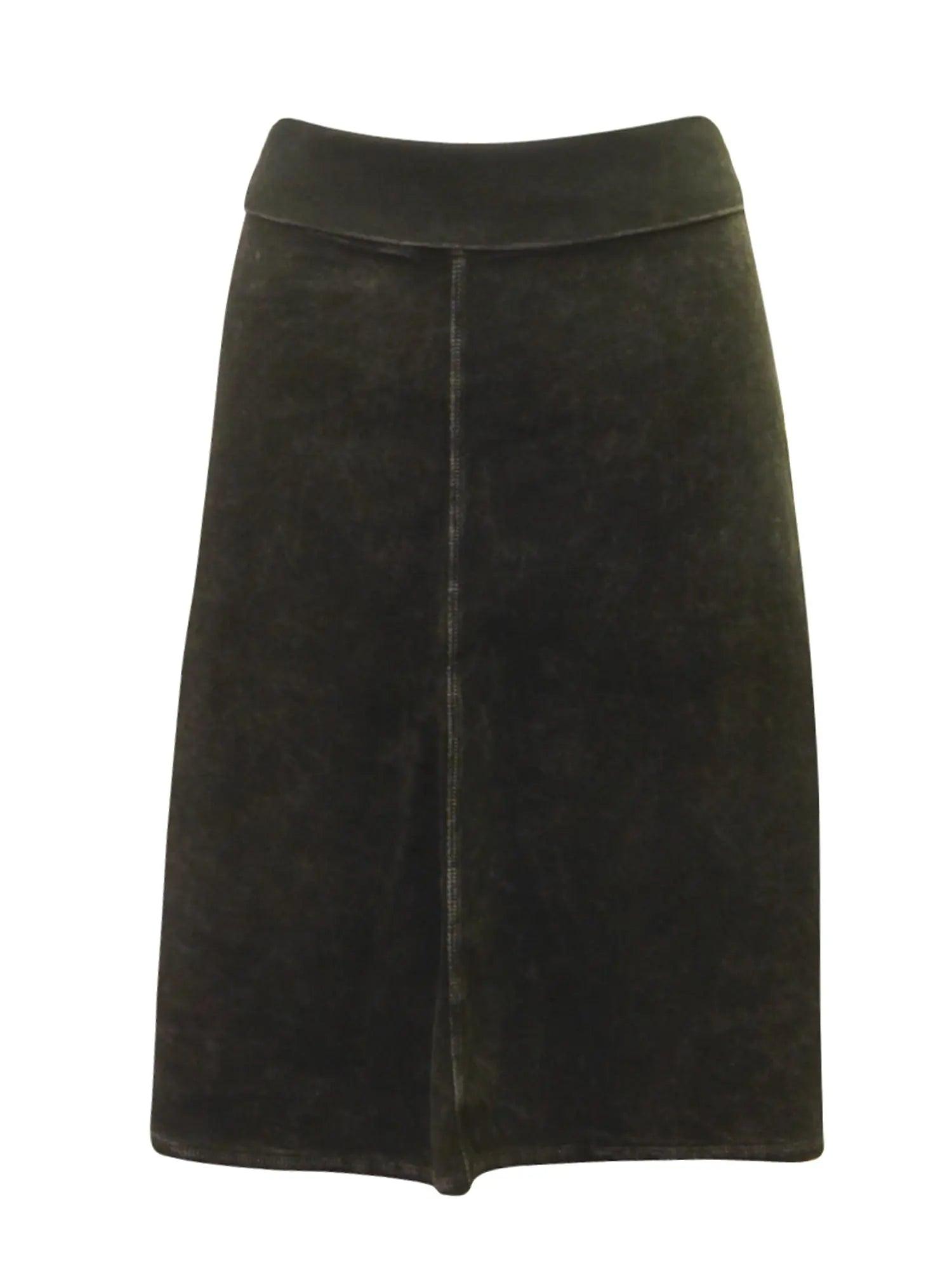Hard Tail Forever Knee Length A-Line Rolldown Waist Skirt (Style B-126) Product Image