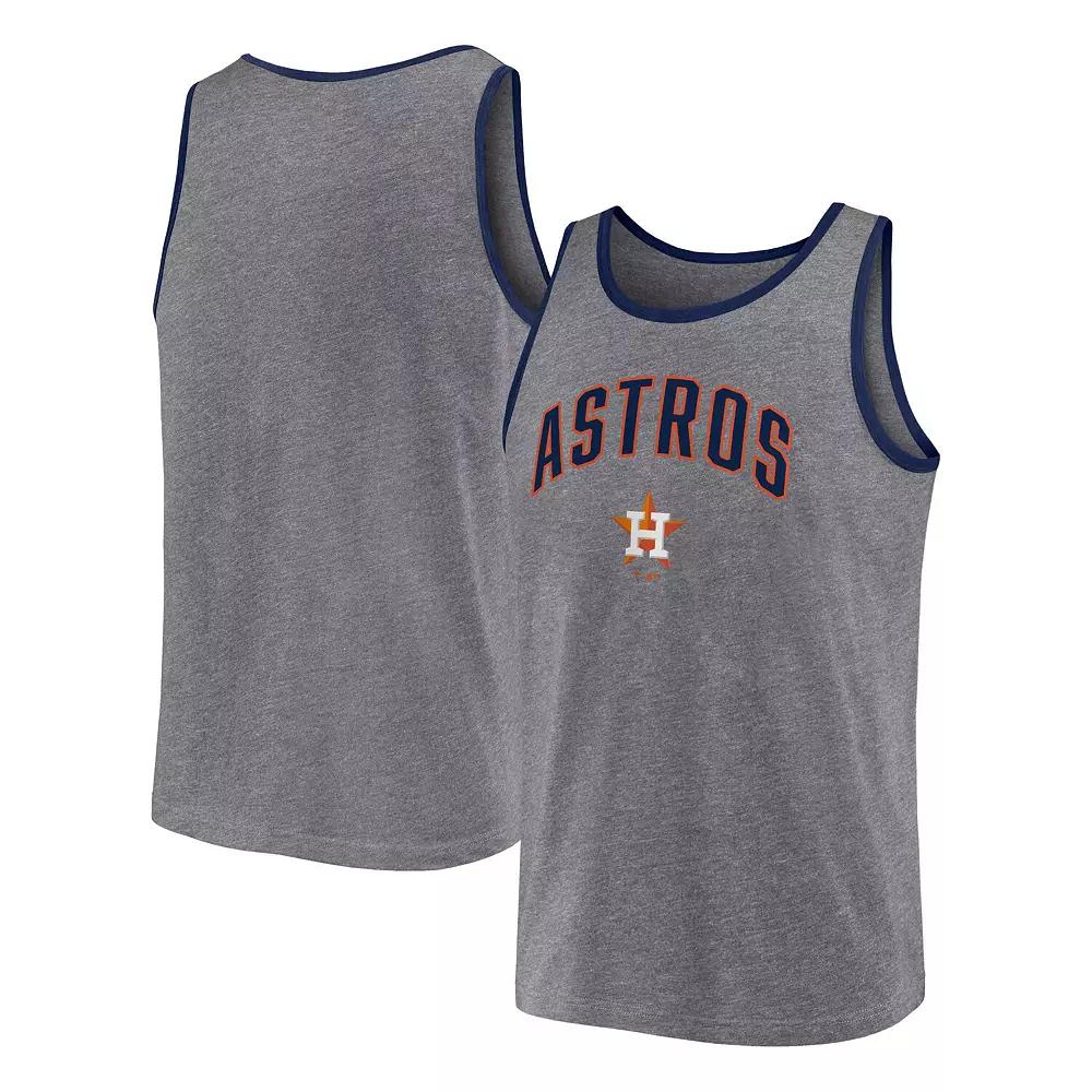 Men's Fanatics Branded Heather Gray Houston Astros Primary Tank Top,  Product Image