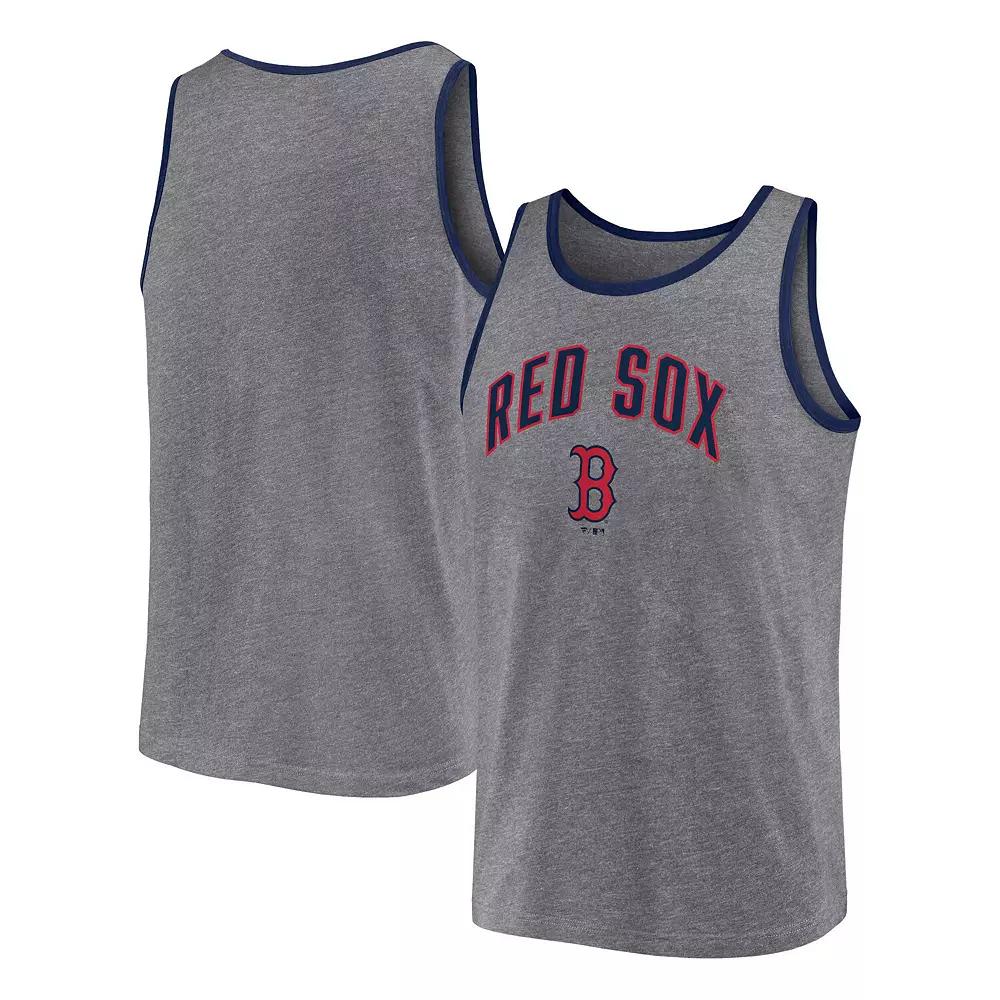 Men's Fanatics Branded  Heather Gray Boston Red Sox Primary Tank Top, Size: Small, Grey Product Image