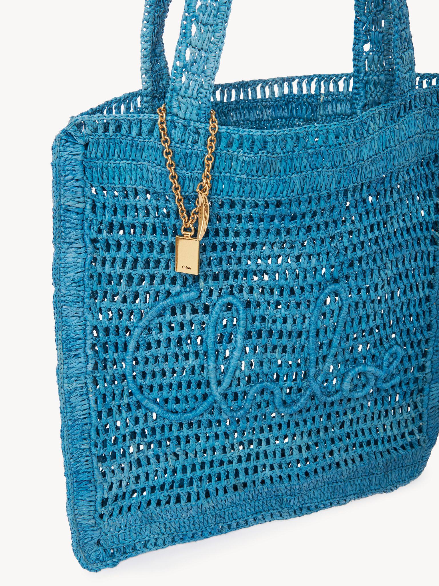 Summer Banana tote bag in raffia Product Image