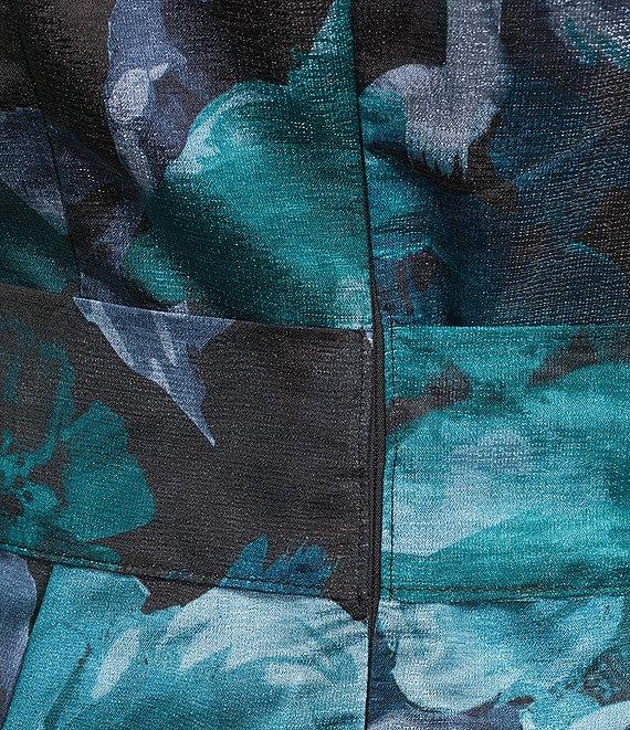 Alex Evenings Yoryu Floral Print Sleeveless A-Line Midi Dress Product Image