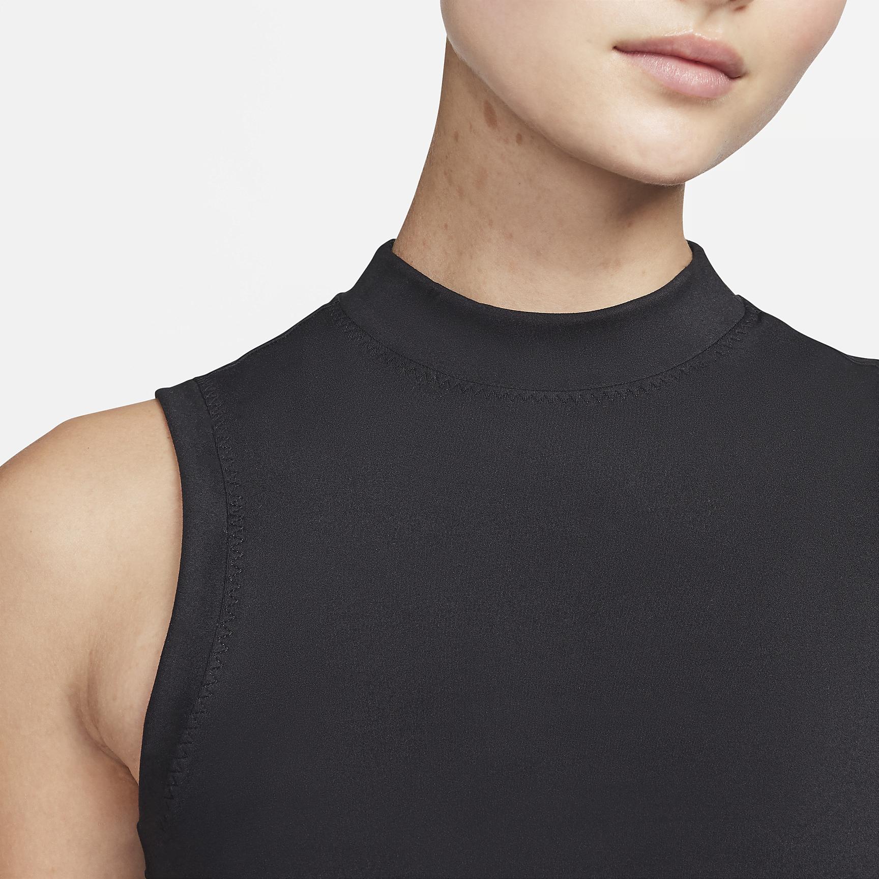 Nike Women's One Fitted Dri-FIT Mock-Neck Cropped Tank Top Product Image