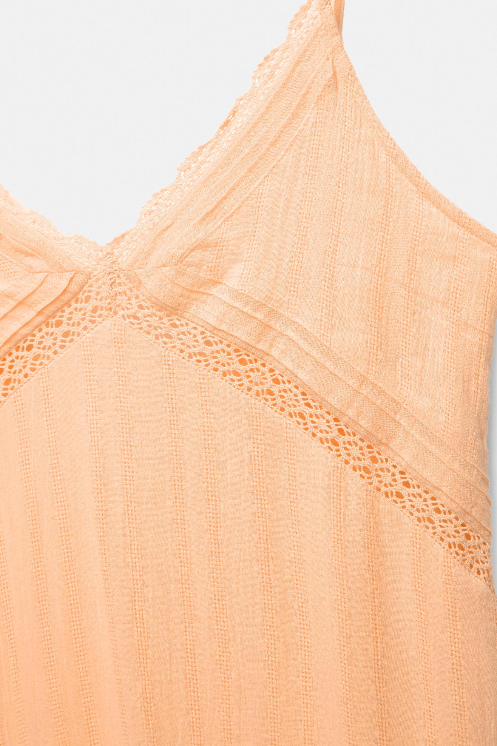 Long lace trim strappy dress Product Image