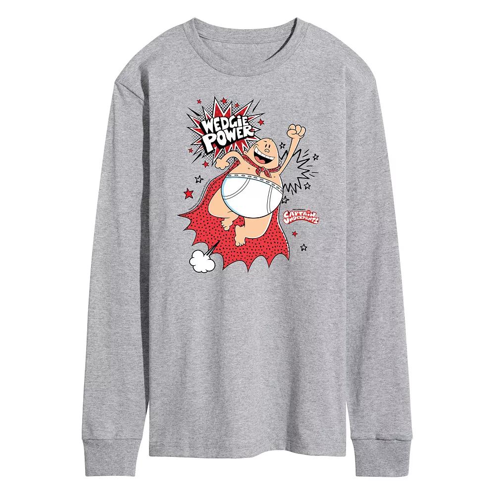 Men's Captain Underpants Wedgie Power Long Sleeve Graphic Tee,  Product Image