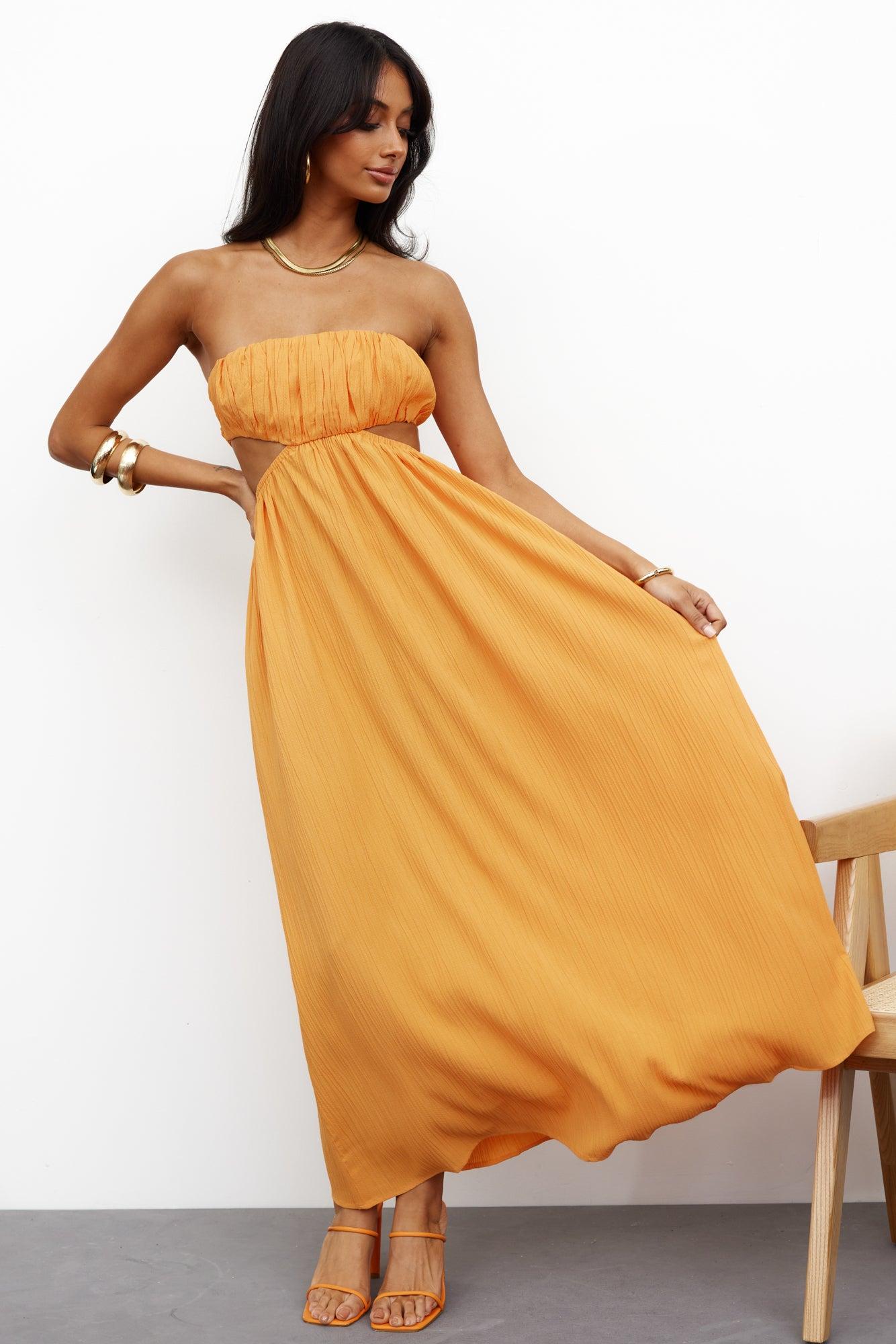 GORG Lover Midi Dress Orange Product Image