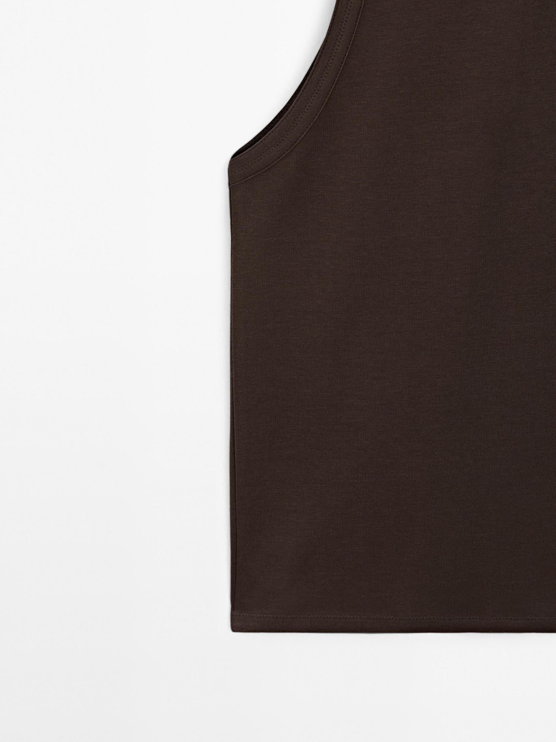 Cotton blend halter top Product Image