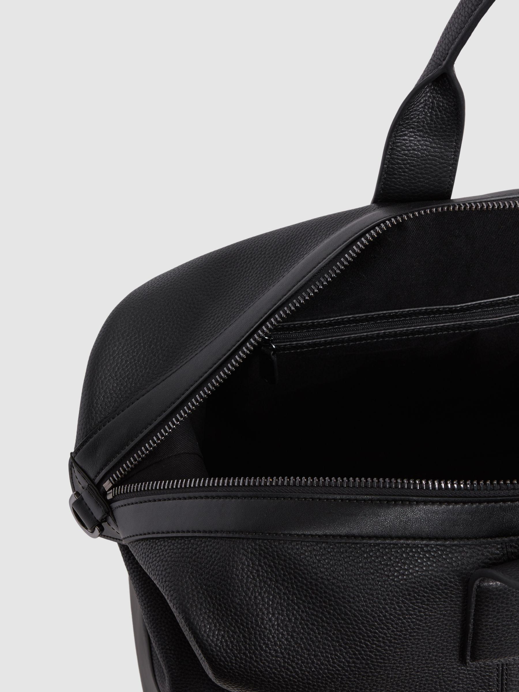 Leather Travel Bag in Black Product Image