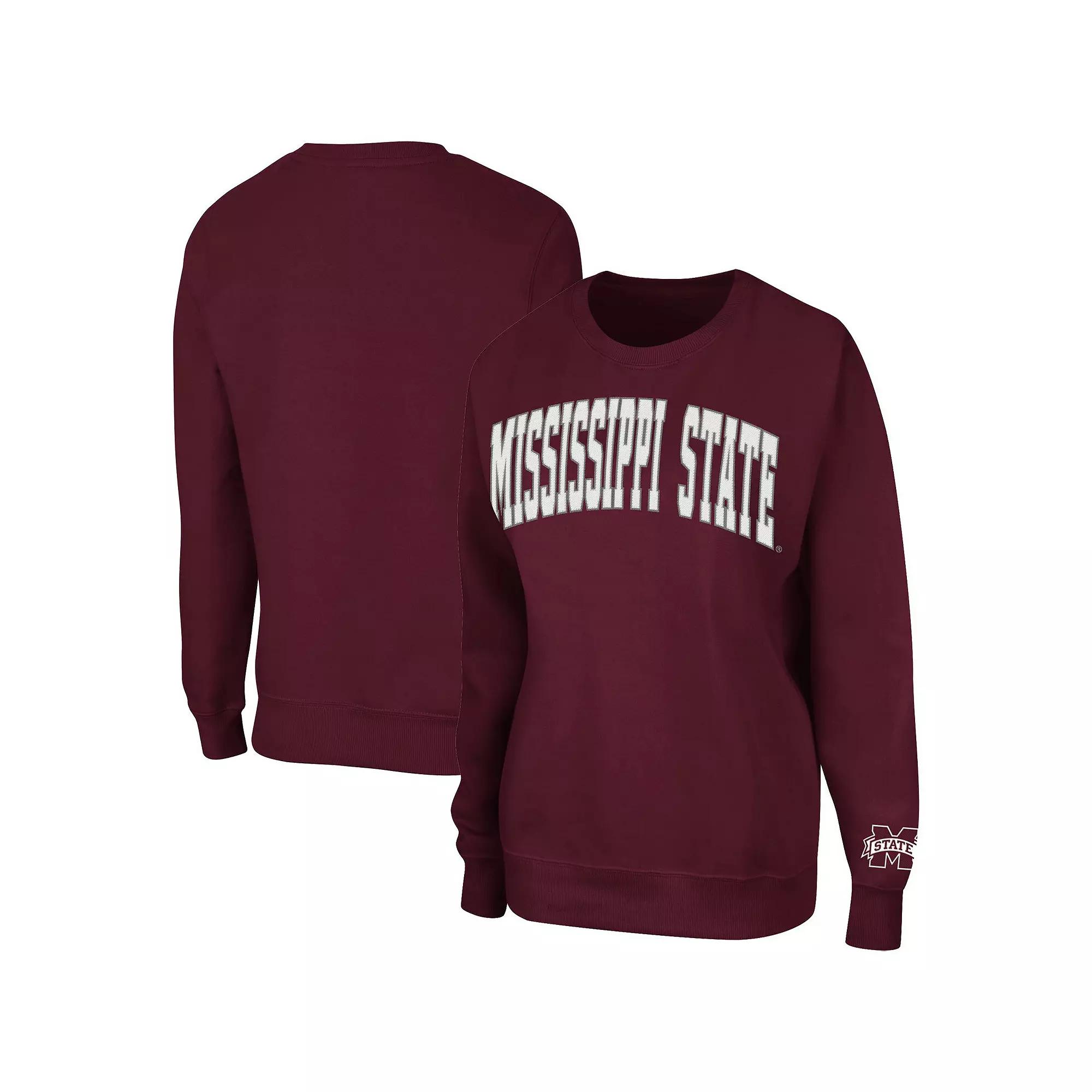 Women's Colosseum Maroon Mississippi State Bulldogs Campanile Pullover Sweatshirt, Size: 2XL, Mst Red Product Image