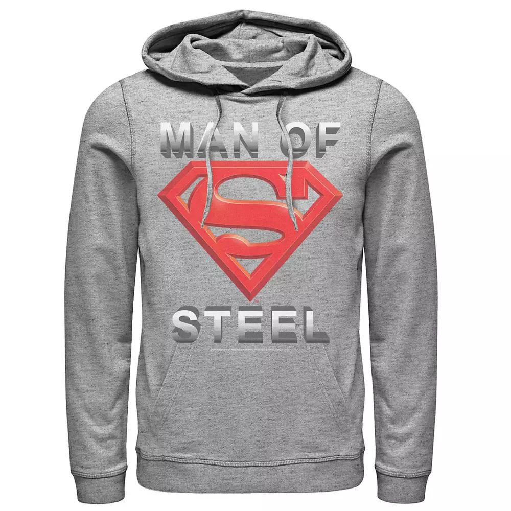Men's DC Comics Superman Man Of Steel Text Logo Hoodie,  Product Image