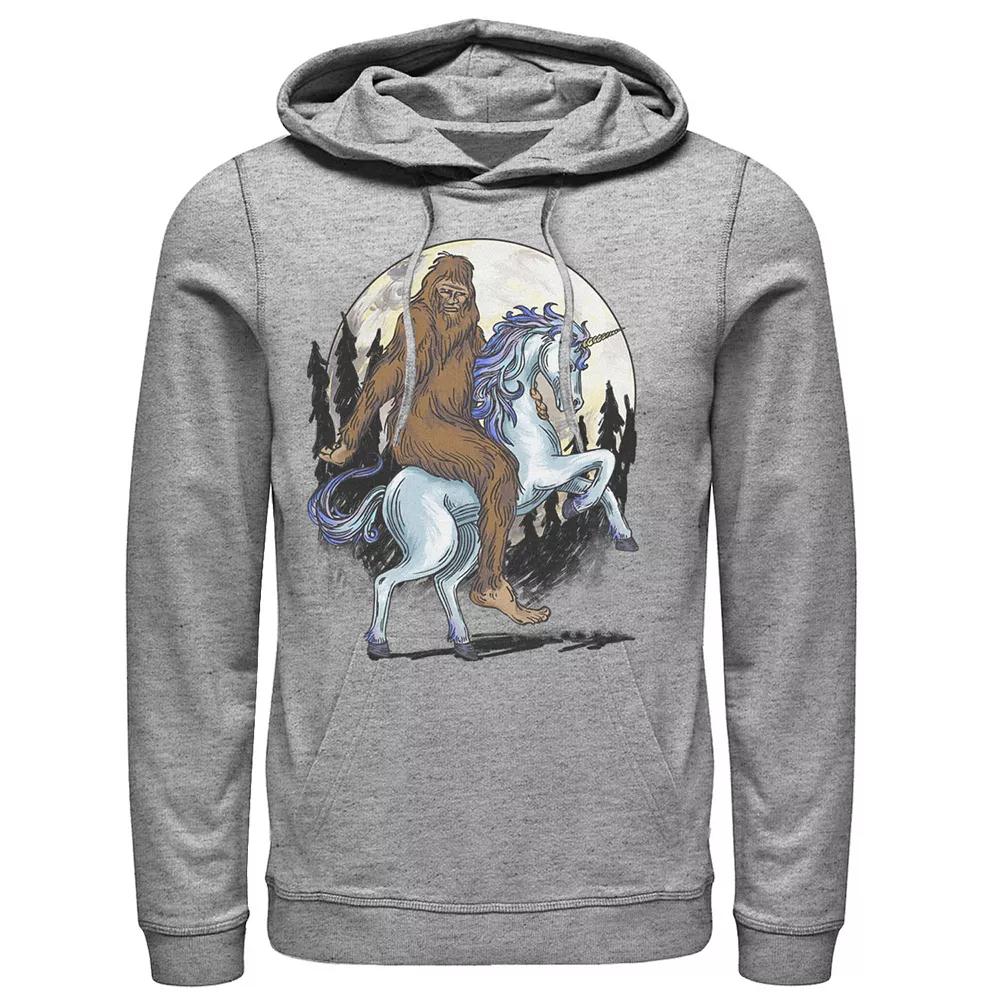 Men's Big Foot Unicorn Ride Sketch Hoodie,  Product Image