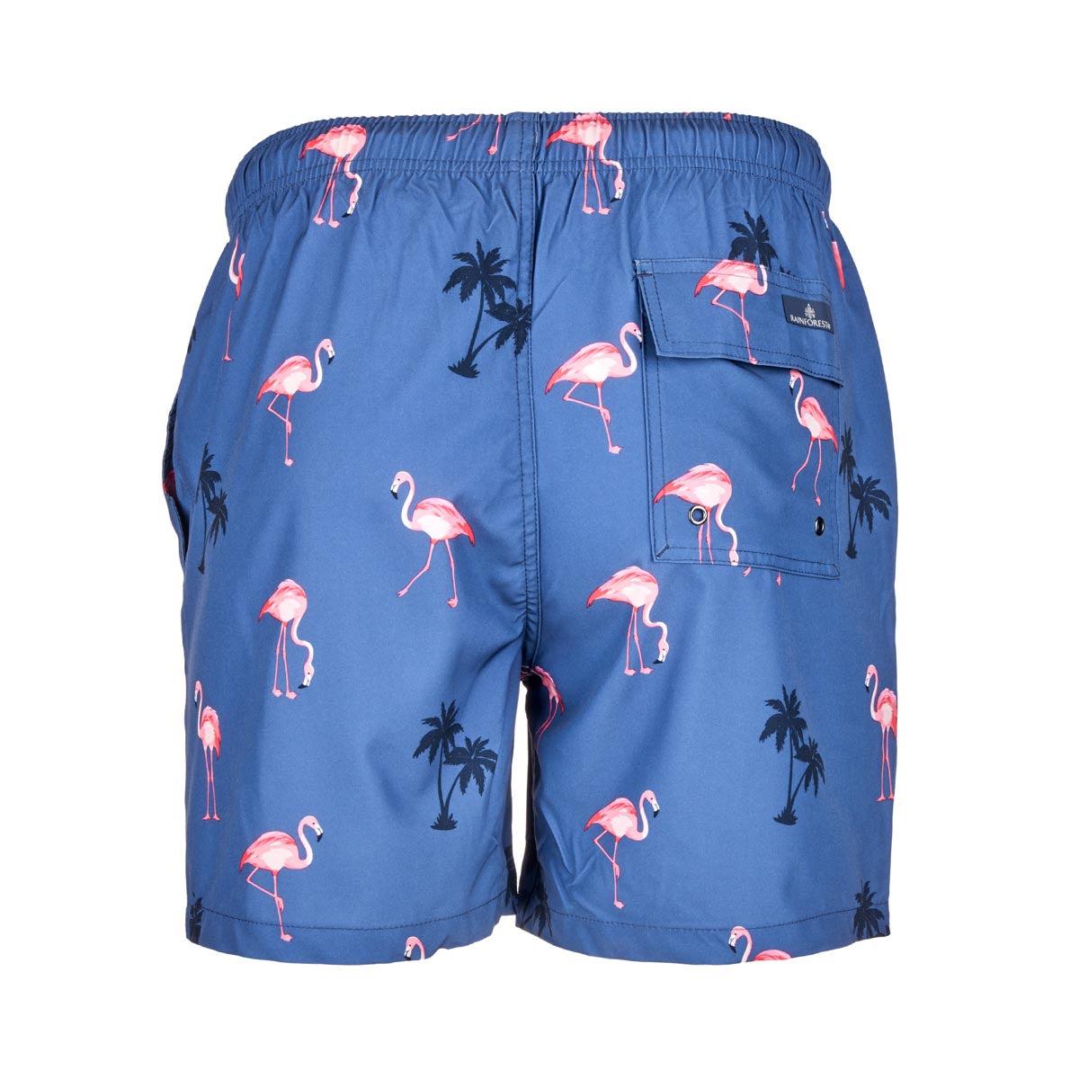 Rainforest Men's Flamingo Blues Swim Trunks Product Image