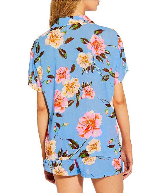 GB Oversize Large Floral Print Button Up Shirt Swim Cover-Up Product Image