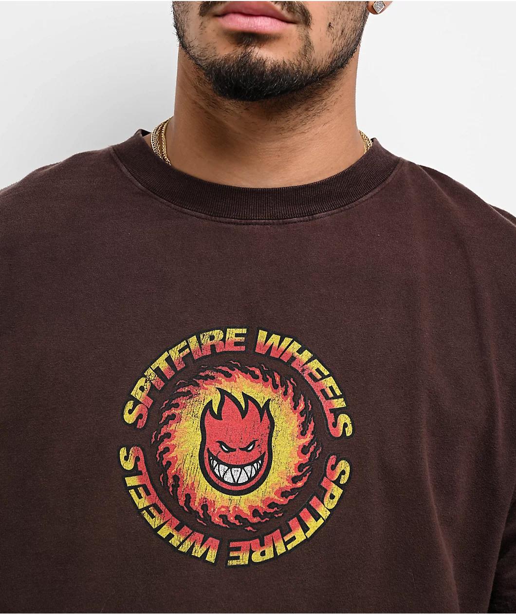 Spitfire OG Fire Ball Brown T-Shirt Product Image