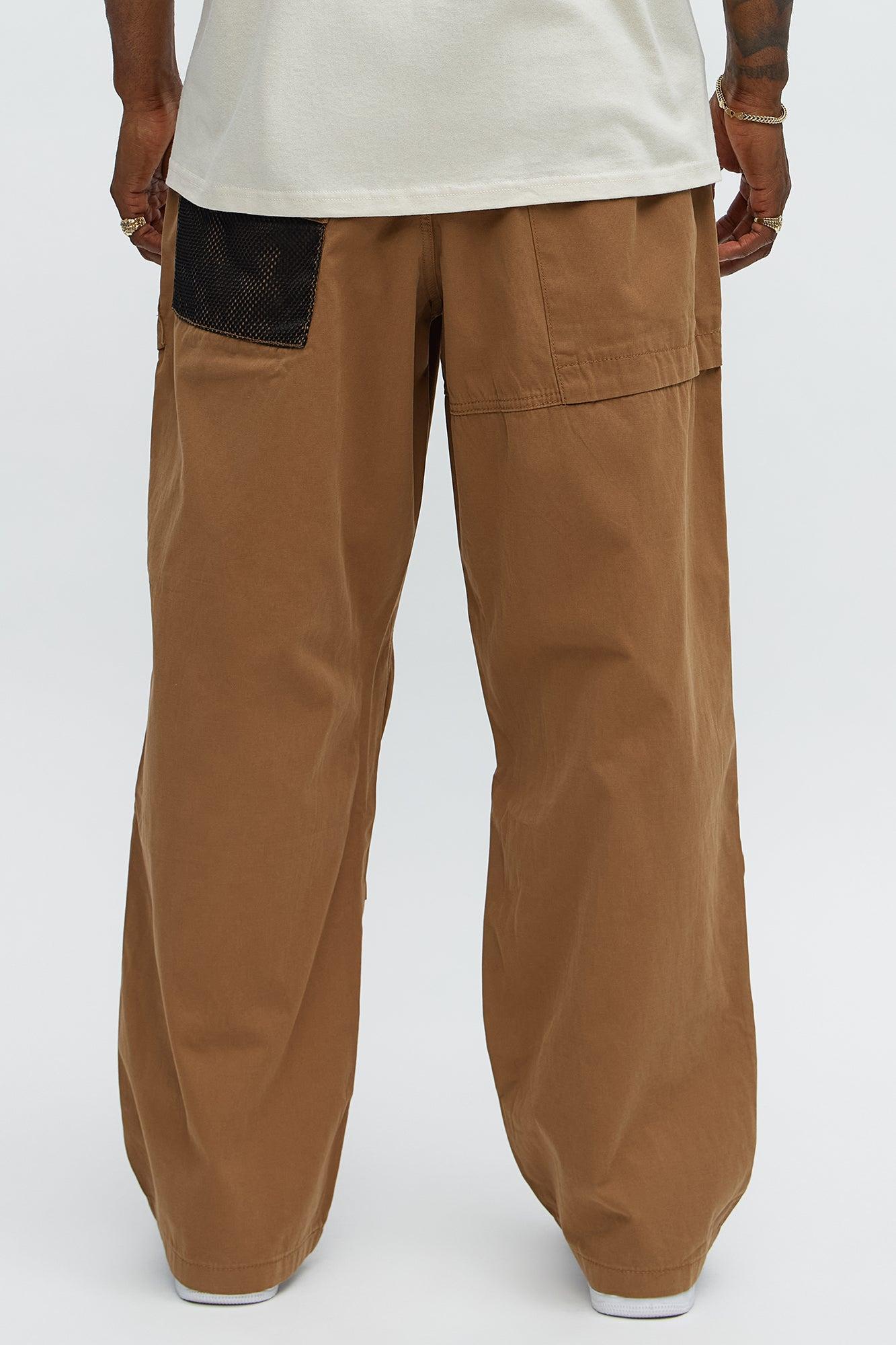 Baggy Lester Cargo Pants - Brown Male Product Image