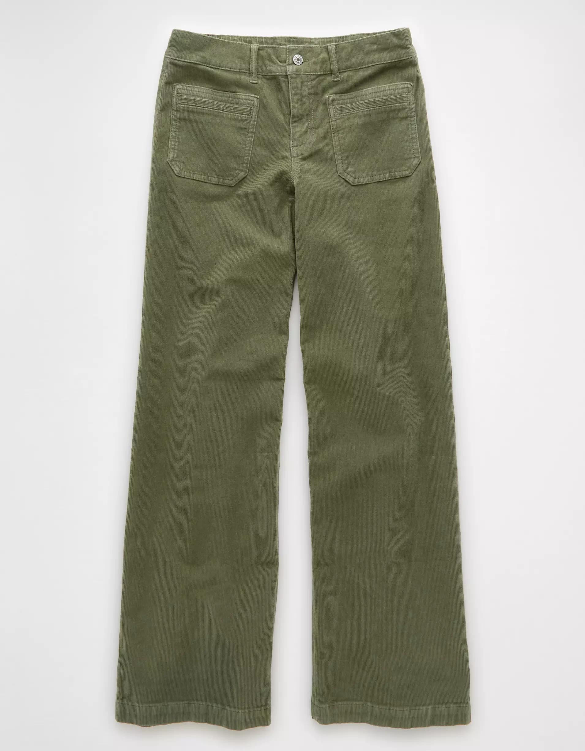 AE Stretch Corduroy Low-Rise Baggy Wide-Leg Pant Product Image