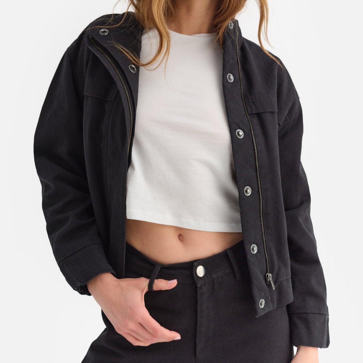Organic Cotton Canvas Flight Jacket Female Product Image