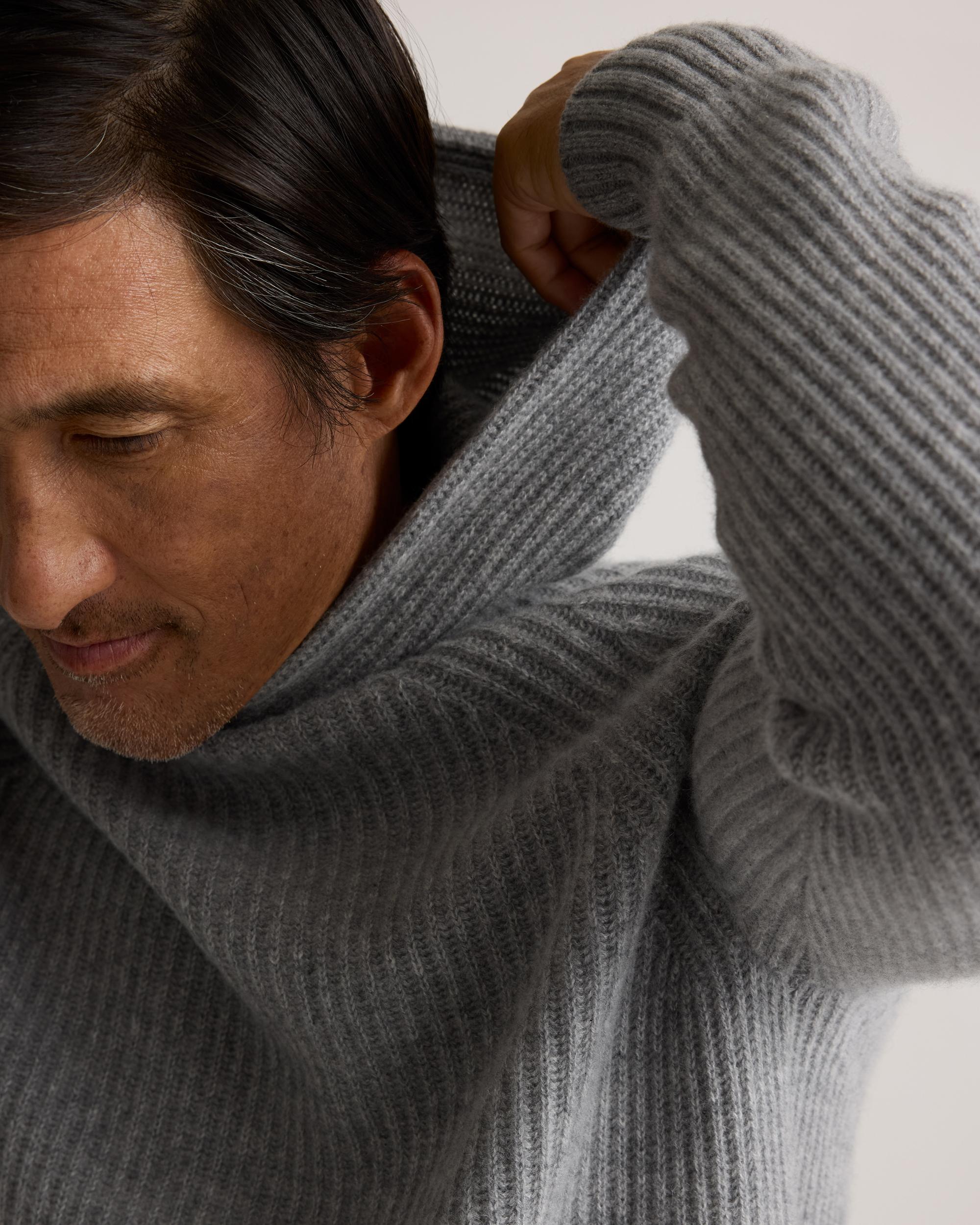 Quince | Men's Mongolian Cashmere Fisherman Pullover Hoodie Product Image