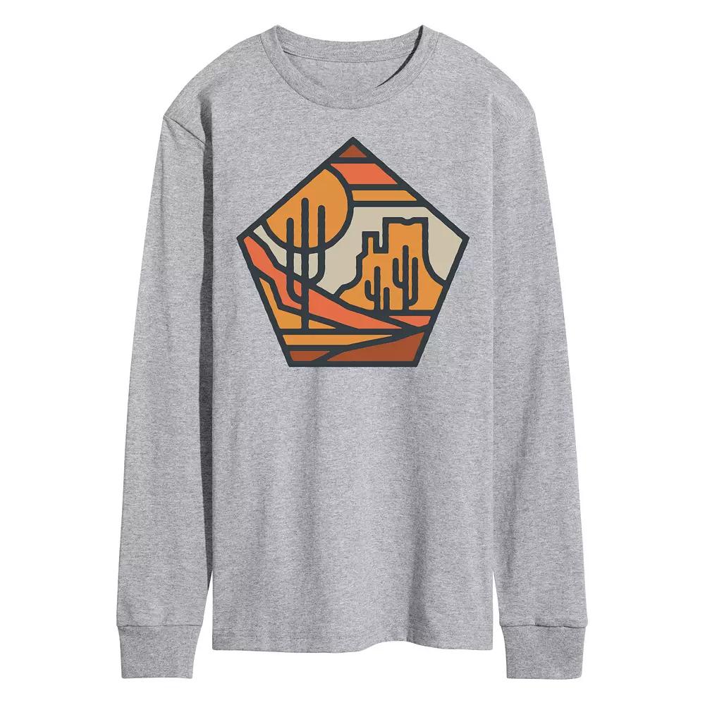 Men's Cactus Line Art Graphic Tee,  Product Image