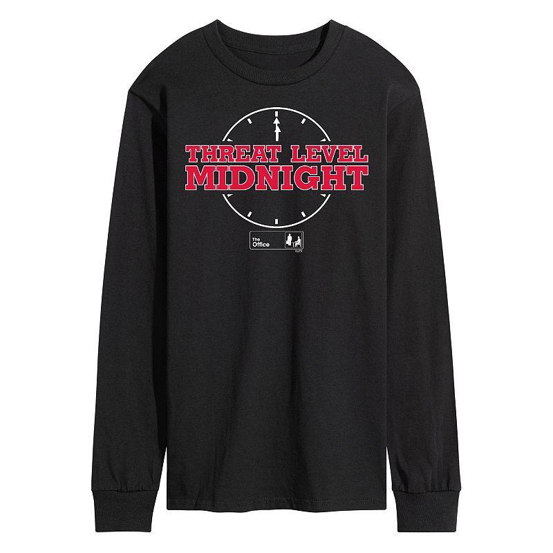 Men's The Office Threat Level Midnight Long Sleeve Tee,  Product Image