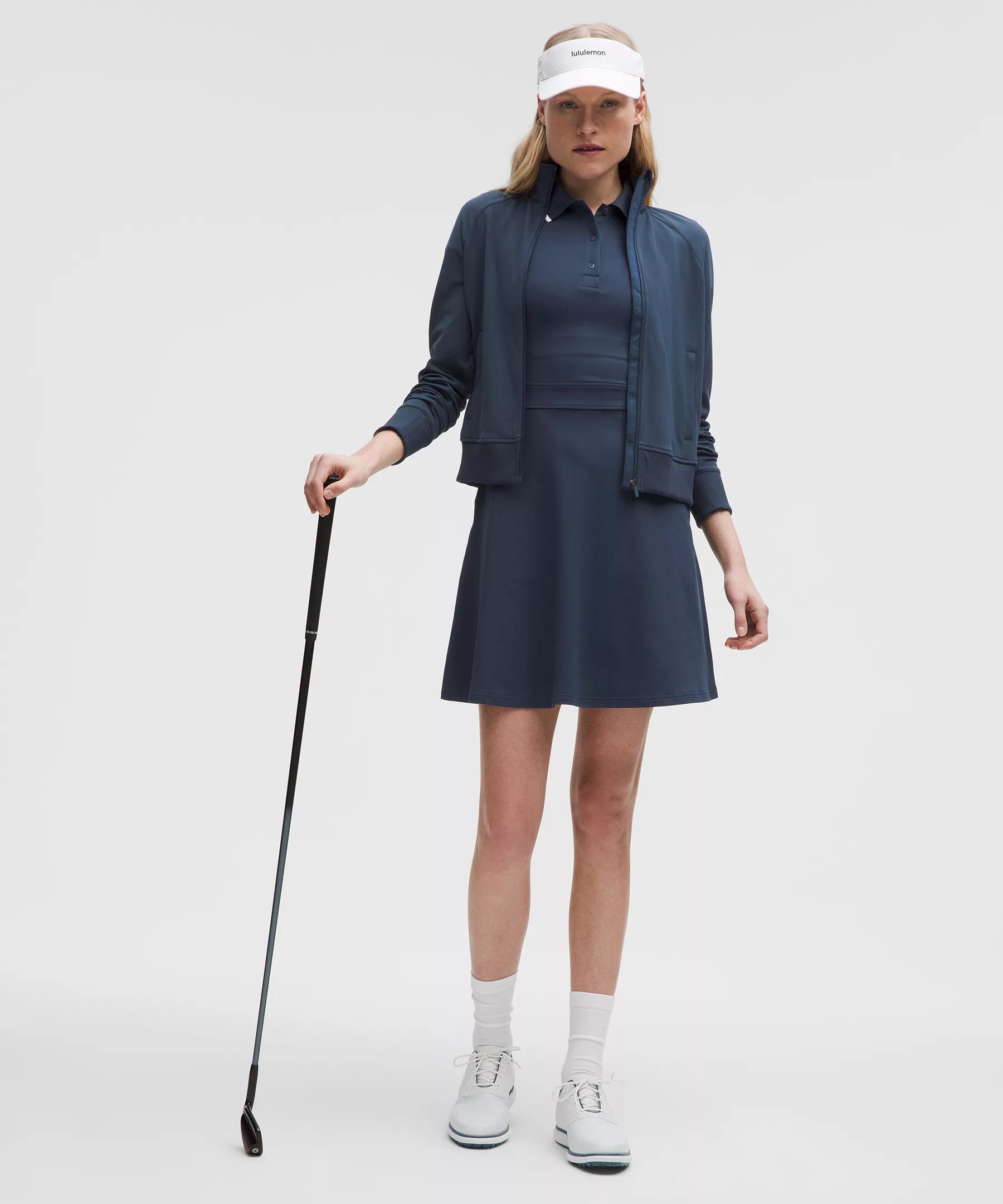 Pique Short-Sleeve Golf Polo Dress Product Image