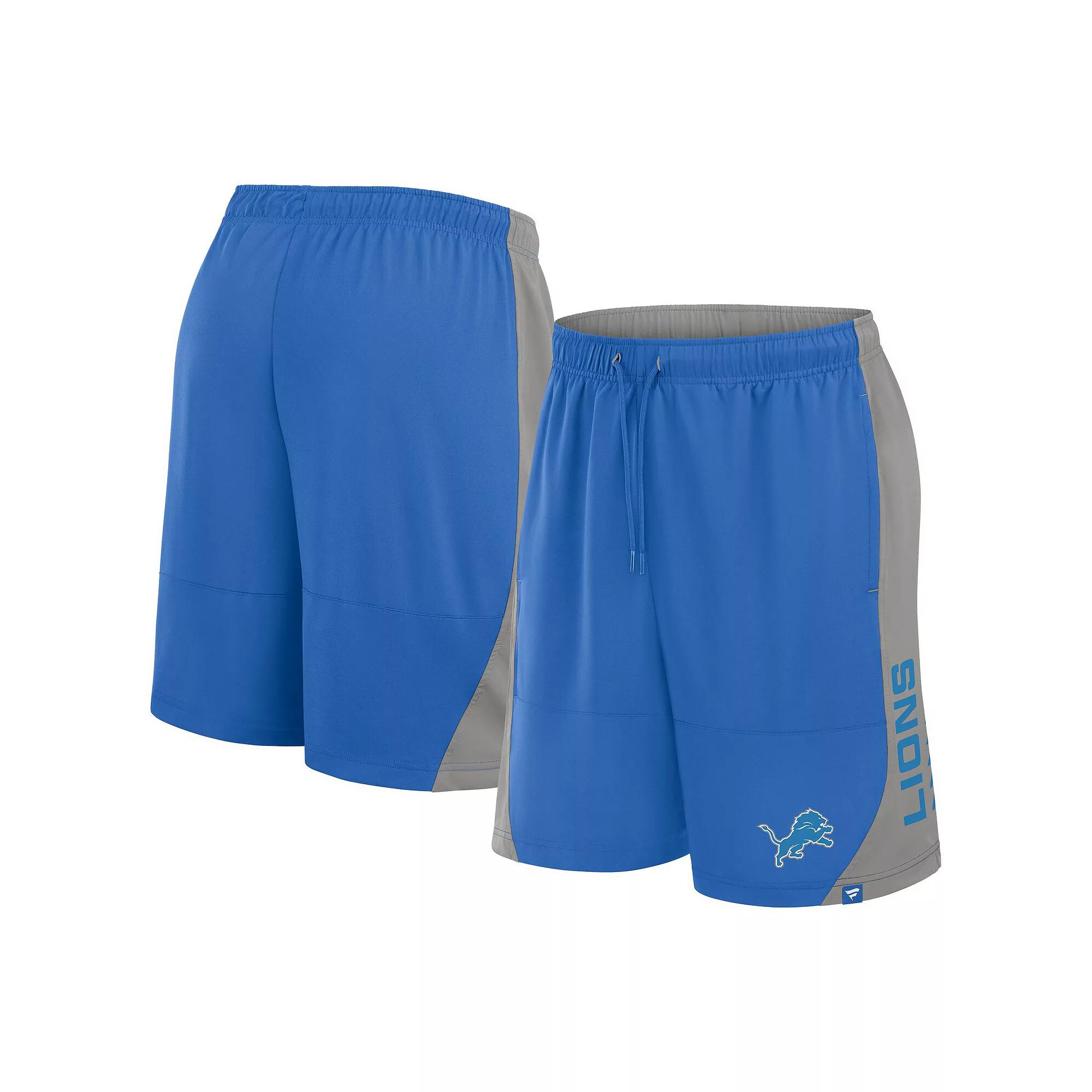 Men's Fanatics Blue Detroit Lions No Defense Shorts, Size: Medium Product Image